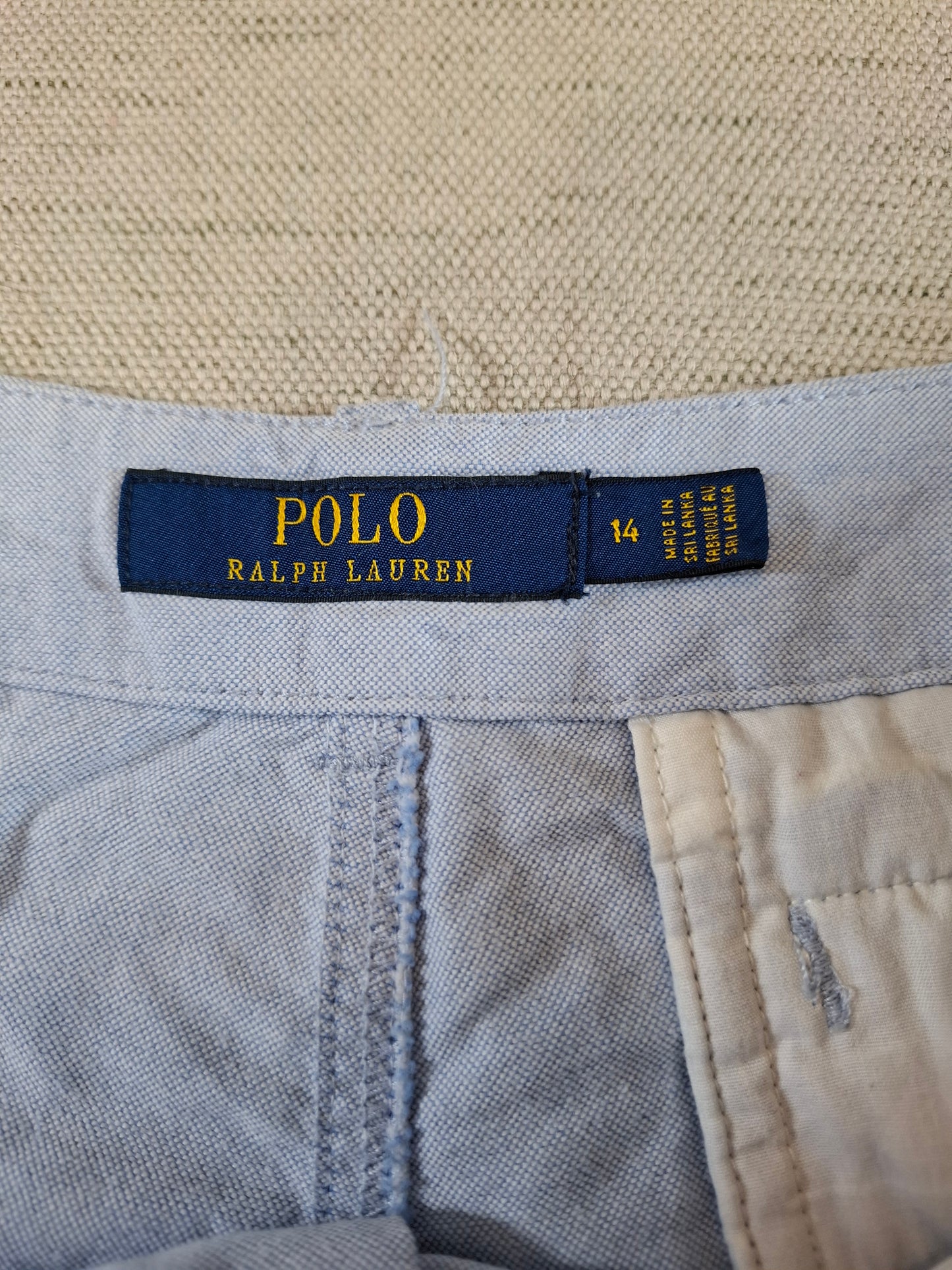 001218 Polo Ralph Lauren Short size 14 Light blue
