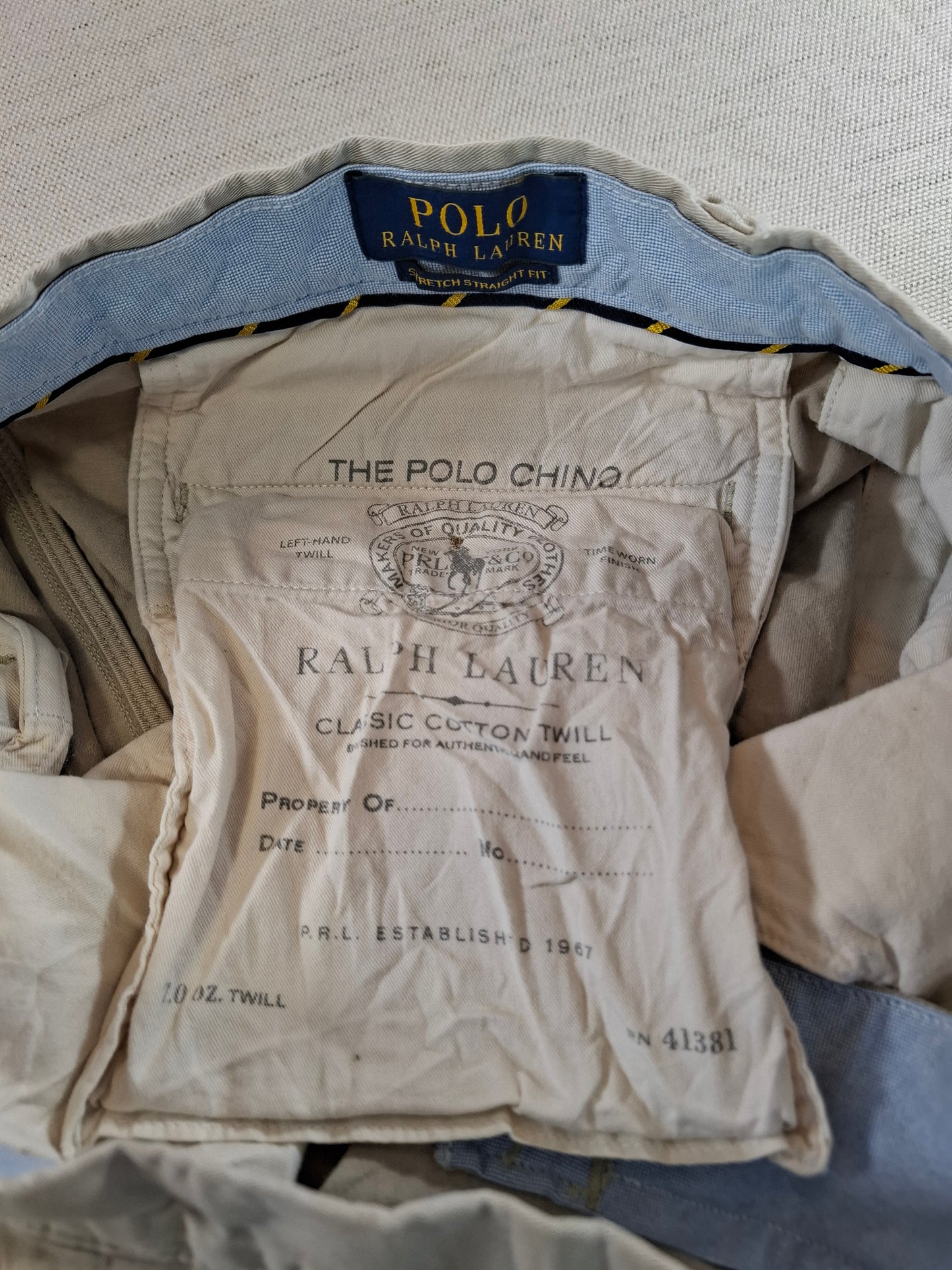 001226 Polo Ralph Lauren Chino size 32/30 Khaki