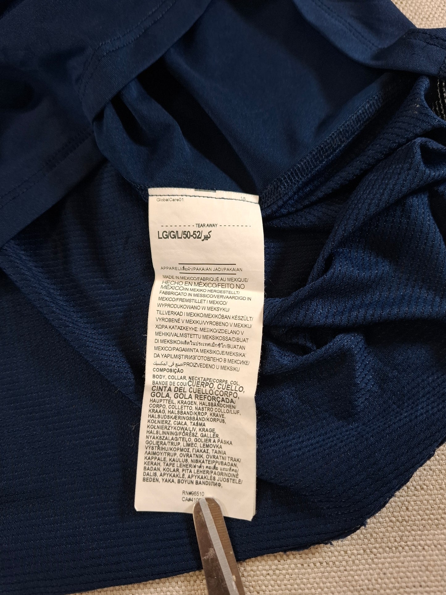 001229 Under Armour 3/4 t-shirt size L Blue