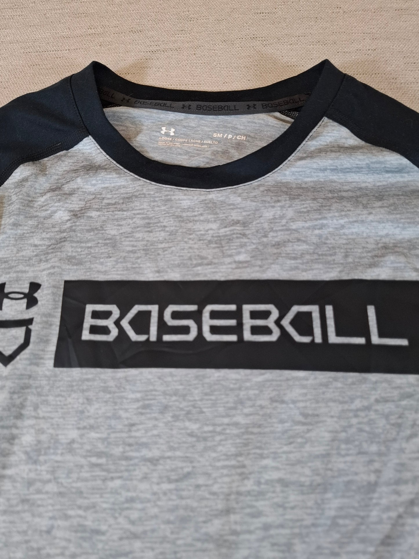 001230 Under Armour 3/4 t-shirt size S Black/ Grehy