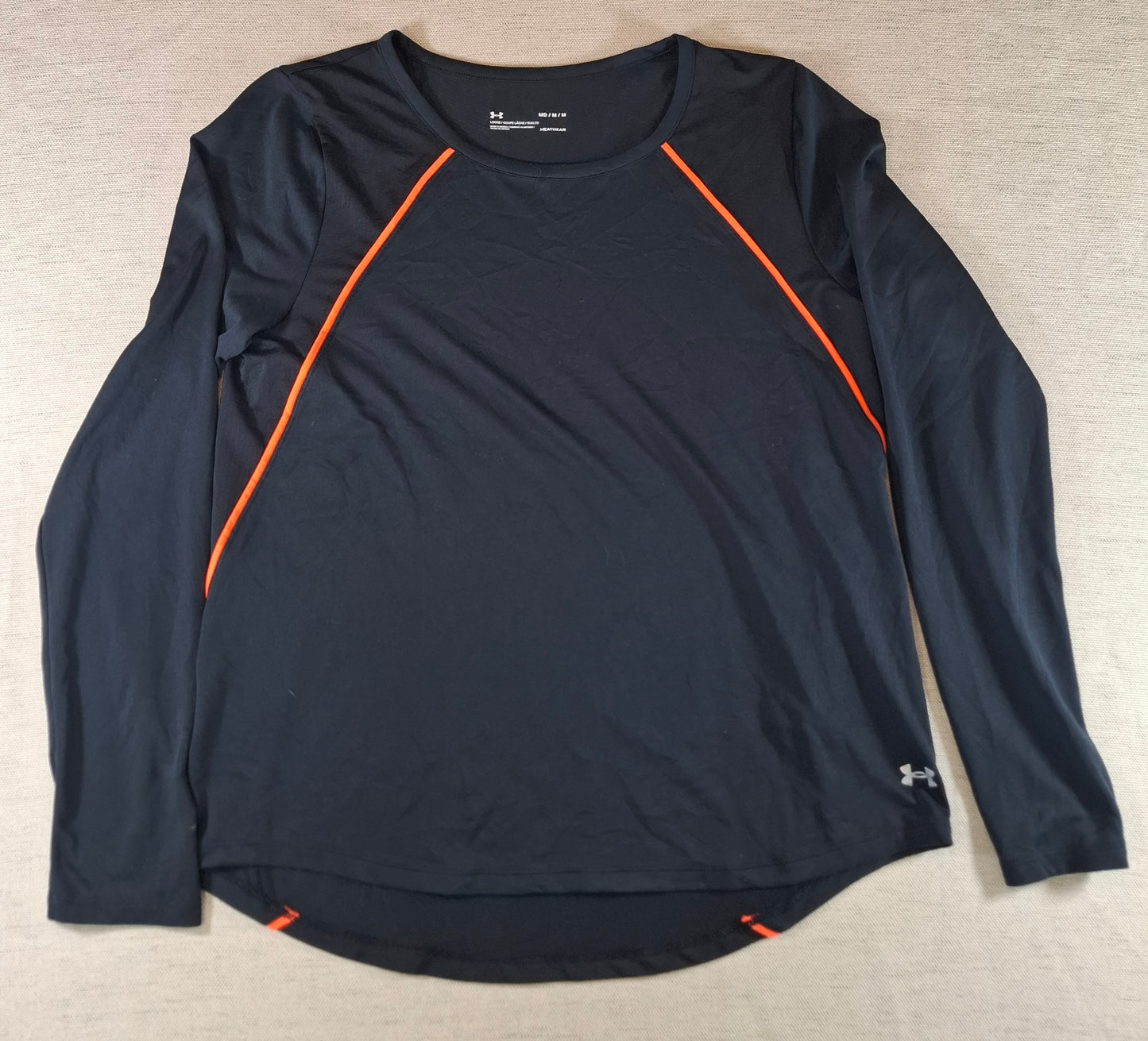 001231 Under Armour longsleeve t-shirt size M Black/ Orange