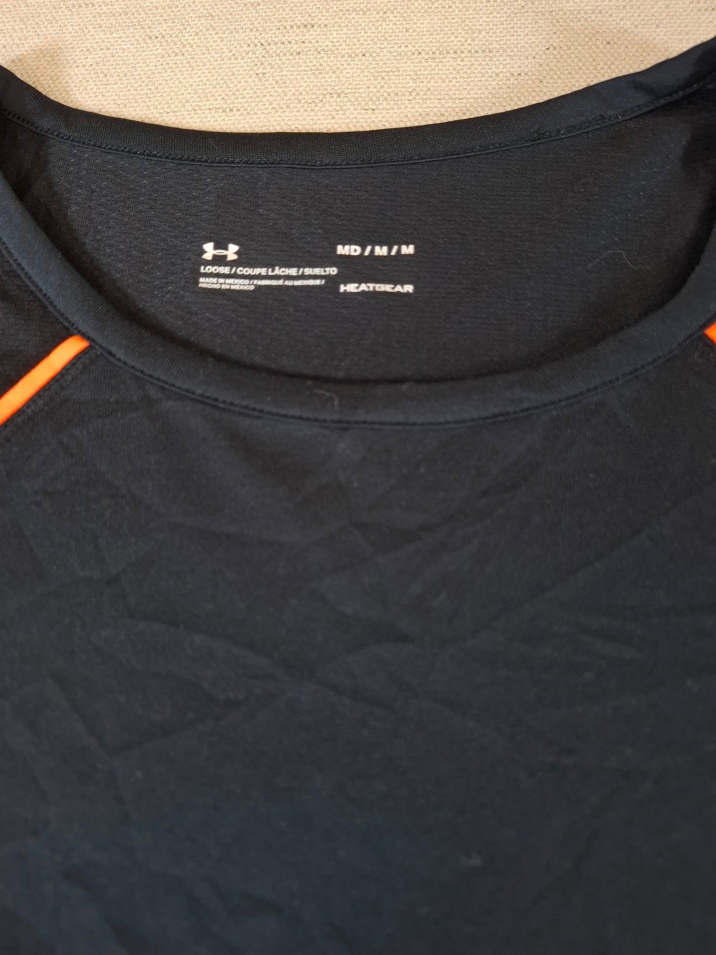 001231 Under Armour longsleeve t-shirt size M Black/ Orange