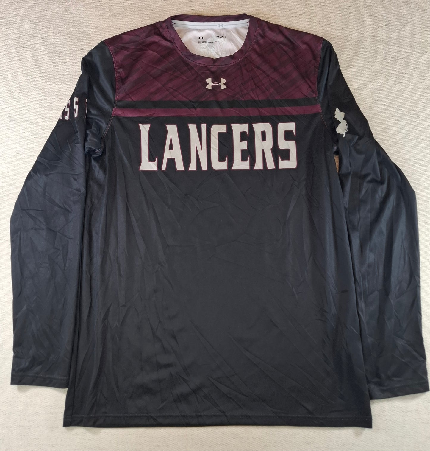 001236 Under Armour longsleeve t-shirt size M Purple/ Black. Lancers.