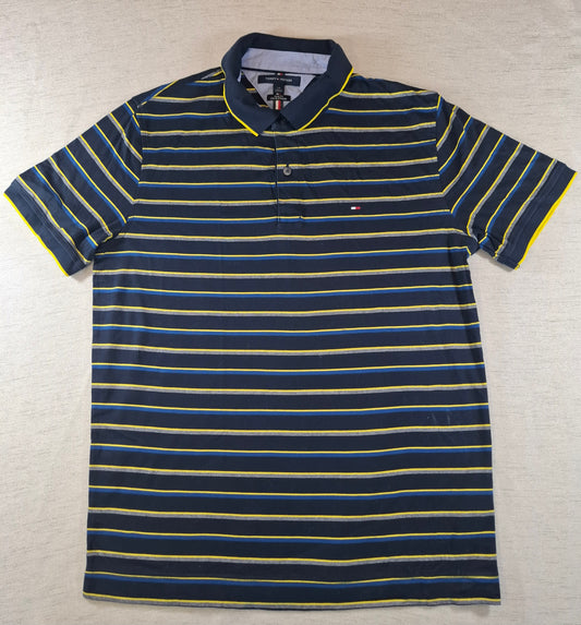 001238 Tommy Hilfiger Polo shirt size L Navy/ Multicolor
