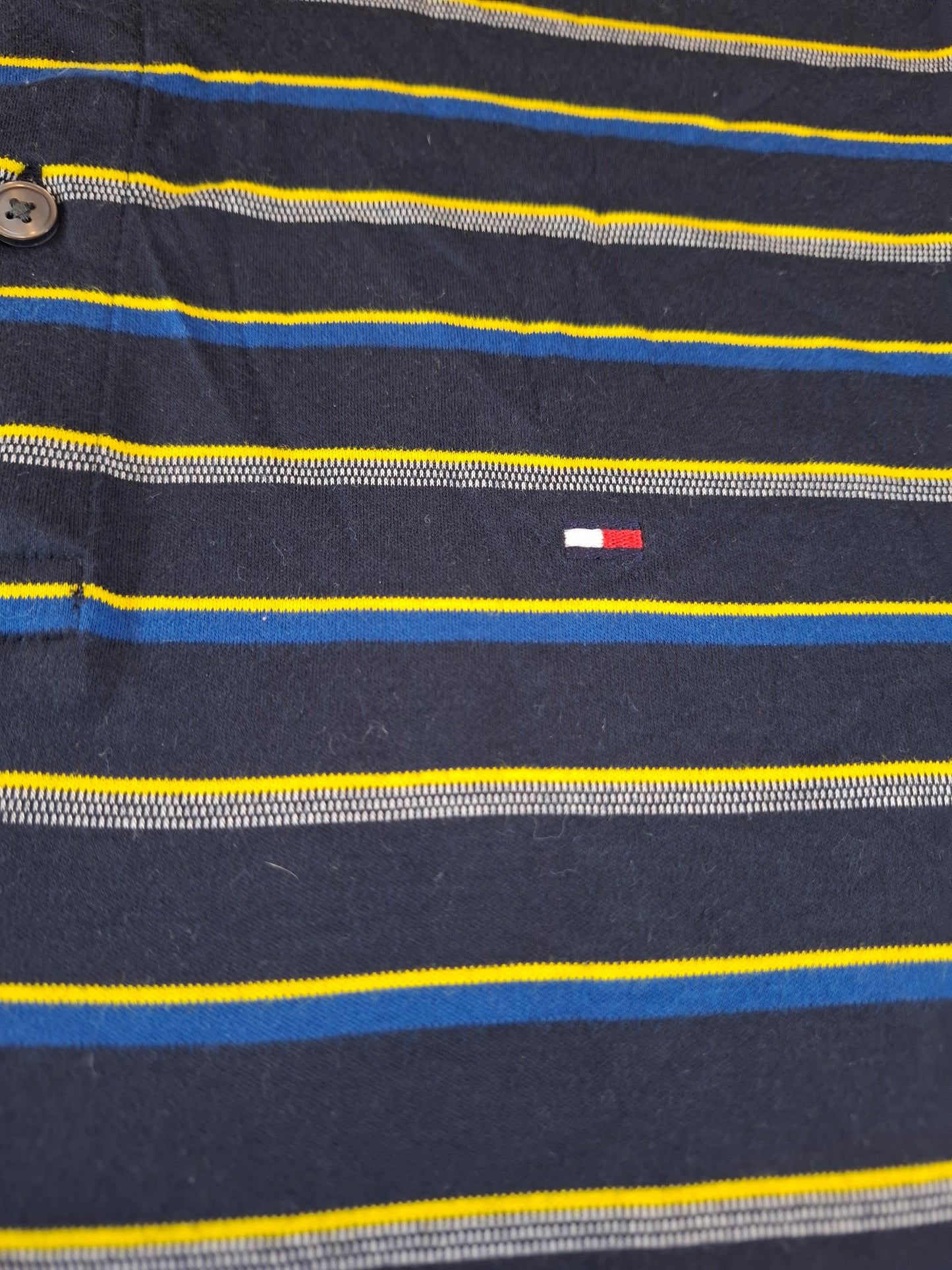 001238 Tommy Hilfiger Polo shirt size L Navy/ Multicolor