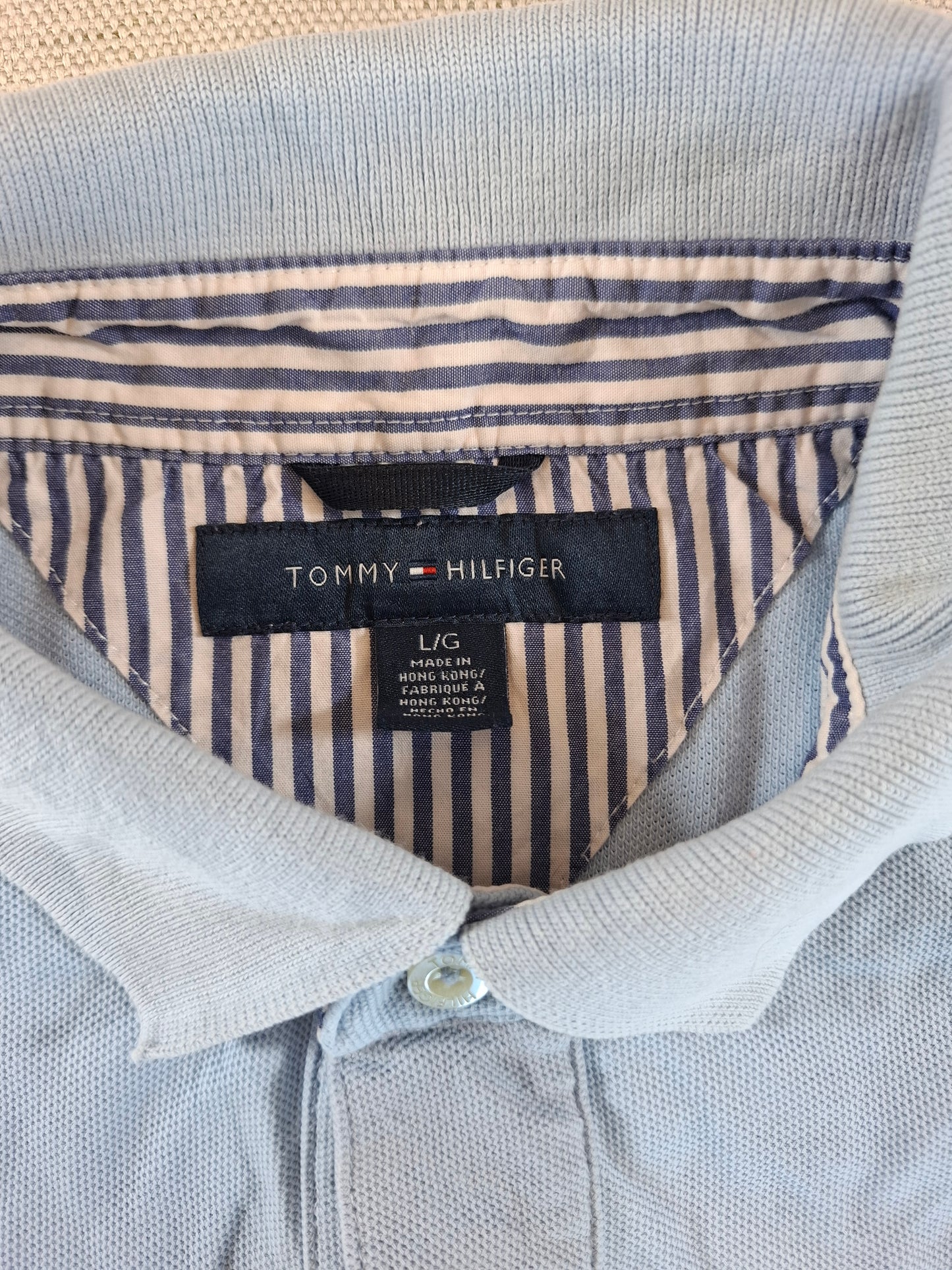 001239 Tommy Hilfiger Polo shirt size L Light Blue
