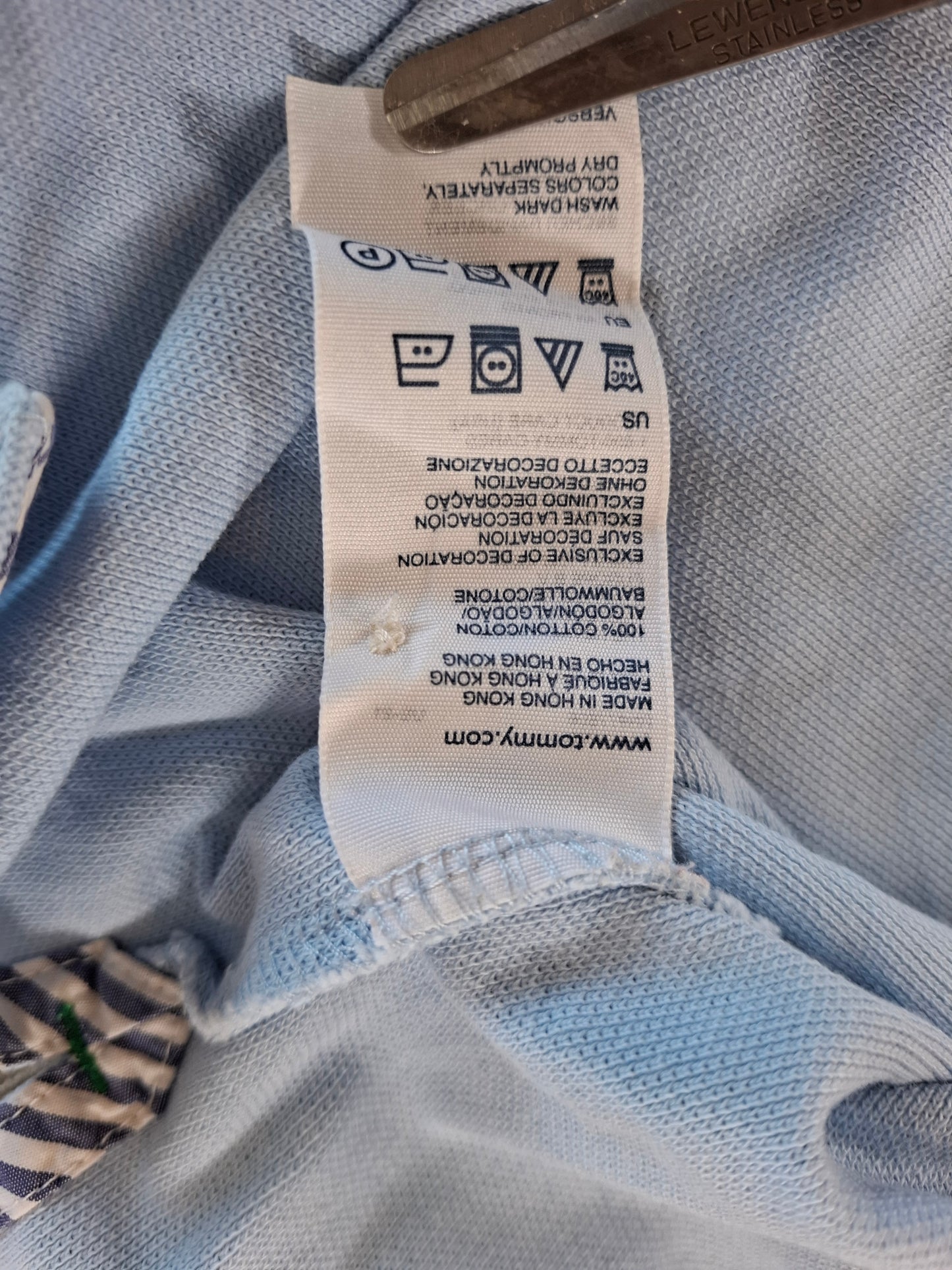 001239 Tommy Hilfiger Polo shirt size L Light Blue