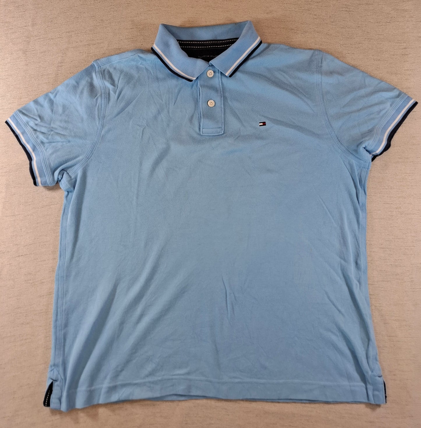 001240 Tommy Hilfiger Polo shirt size M Light Blue