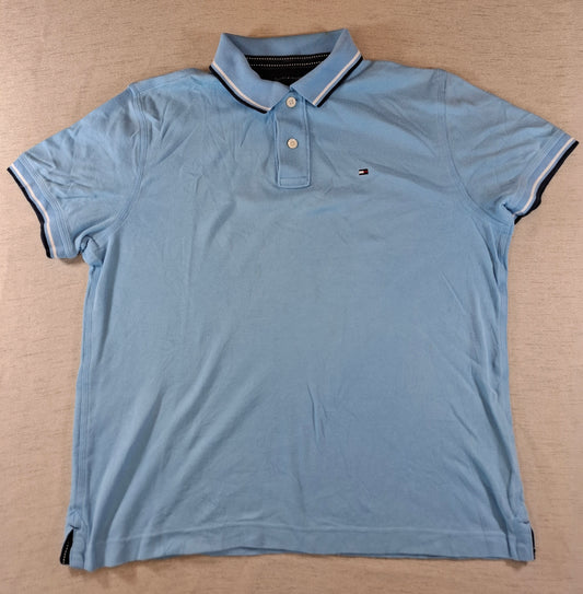 001240 Tommy Hilfiger Polo shirt size M Light Blue