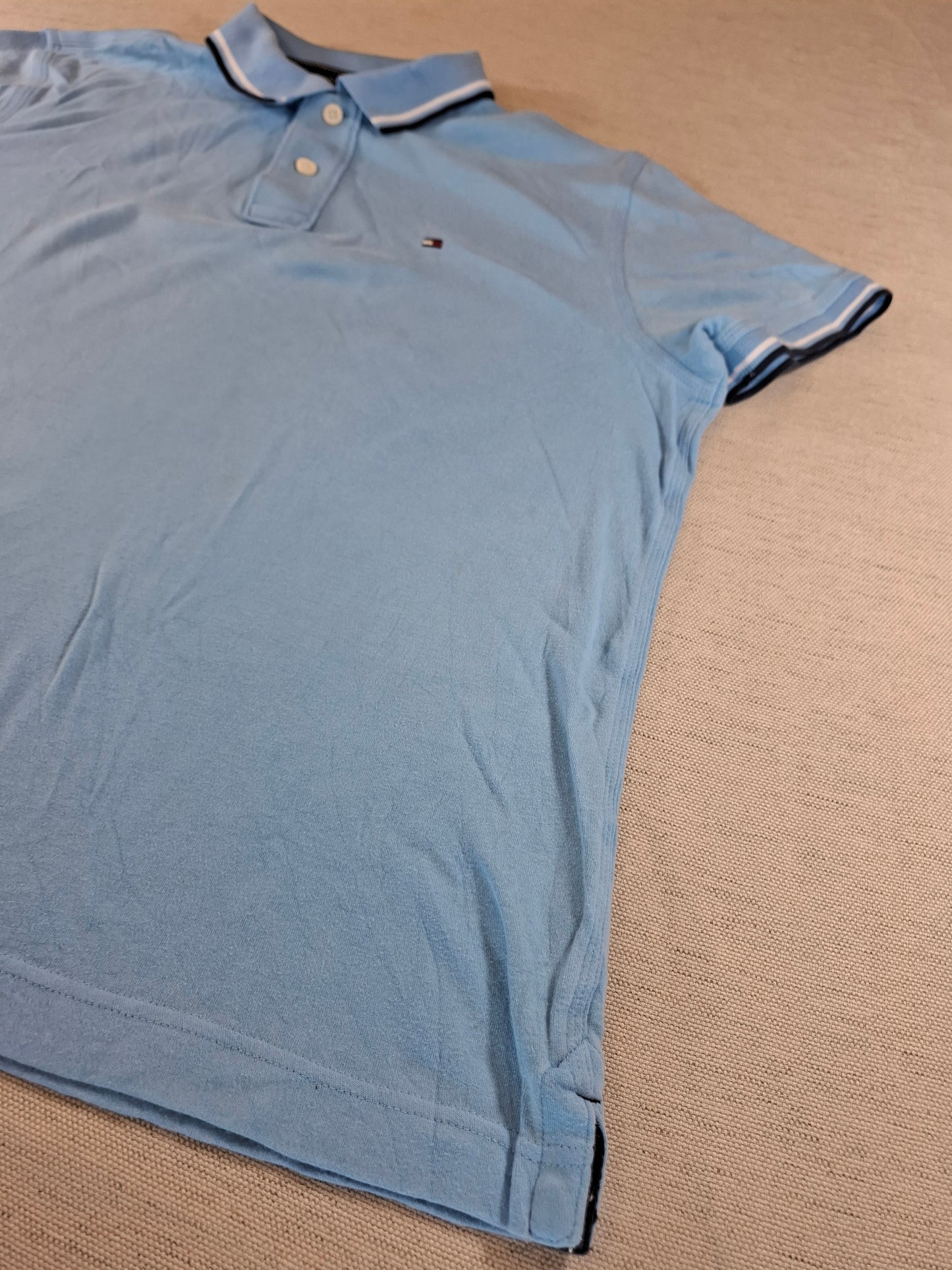 001240 Tommy Hilfiger Polo shirt size M Light Blue