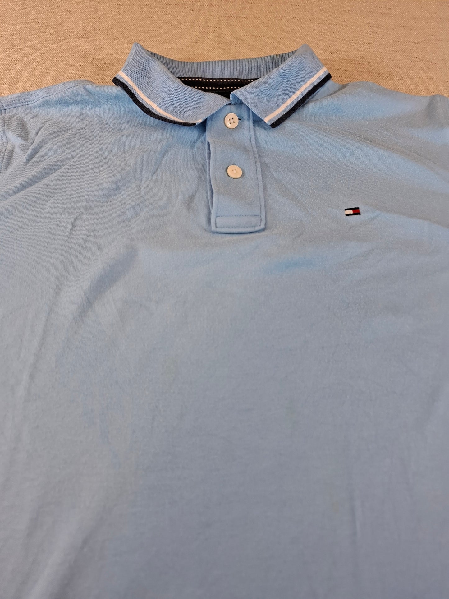 001240 Tommy Hilfiger Polo shirt size M Light Blue