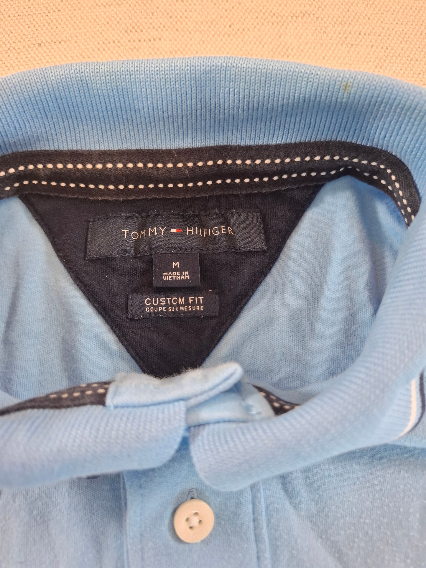 001240 Tommy Hilfiger Polo shirt size M Light Blue