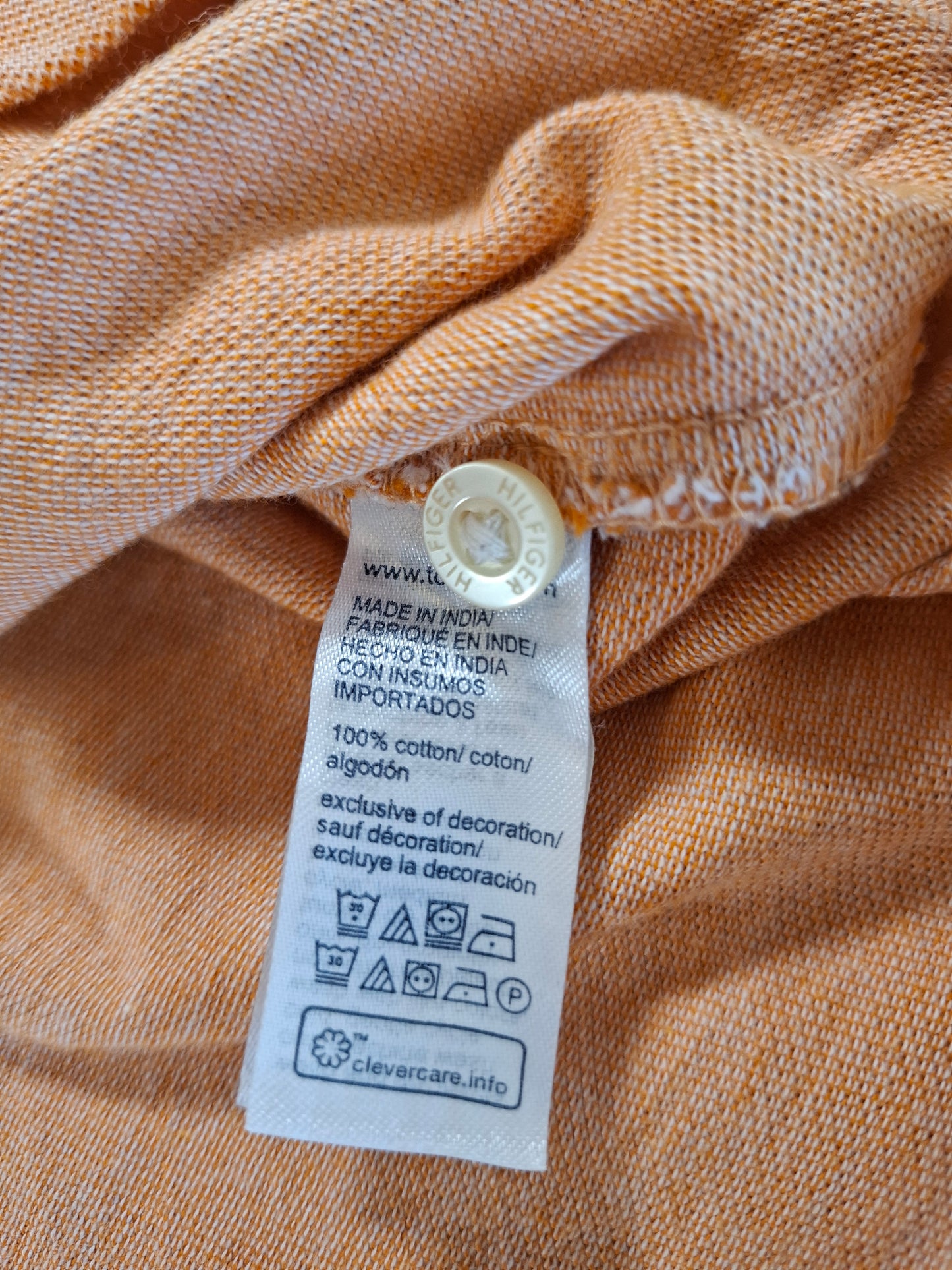 001242 Tommy Hilfiger Polo shirt size XL Orange