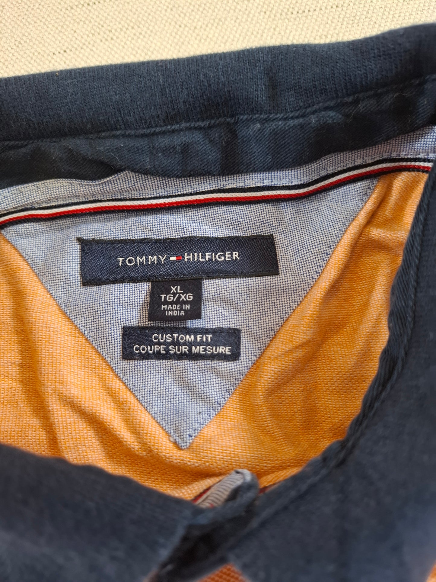 001242 Tommy Hilfiger Polo shirt size XL Orange