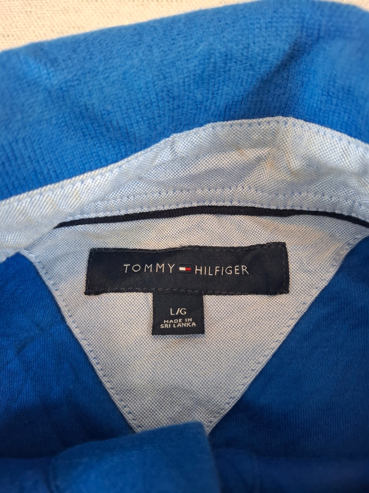 001244 Tommy Hilfiger Polo shirt size L Blue