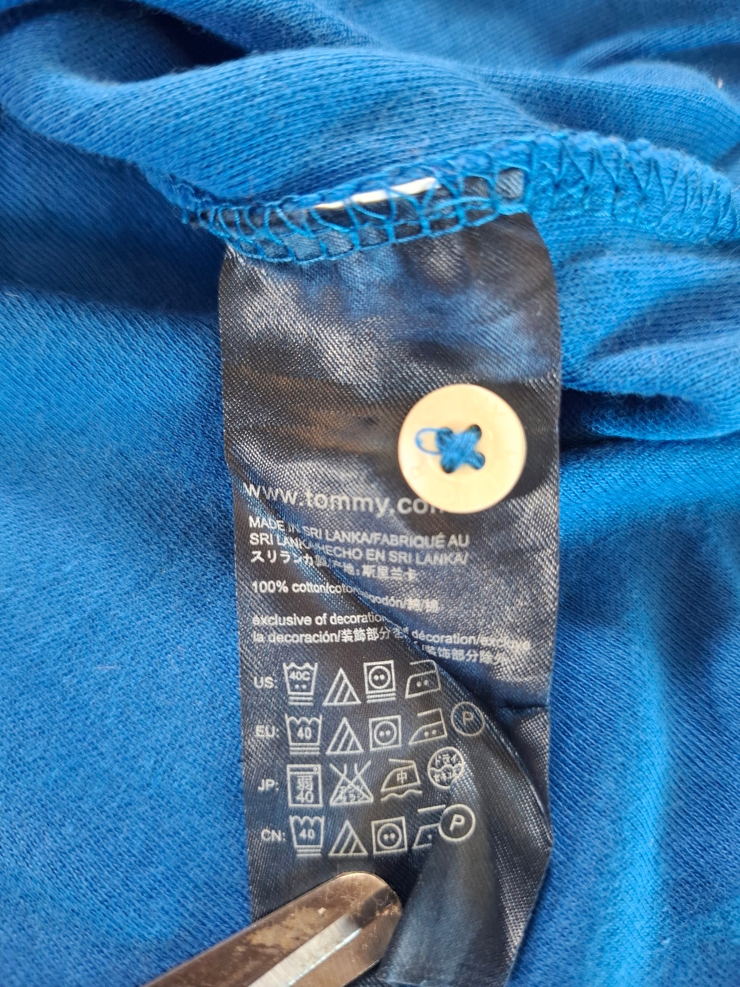 001244 Tommy Hilfiger Polo shirt size L Blue