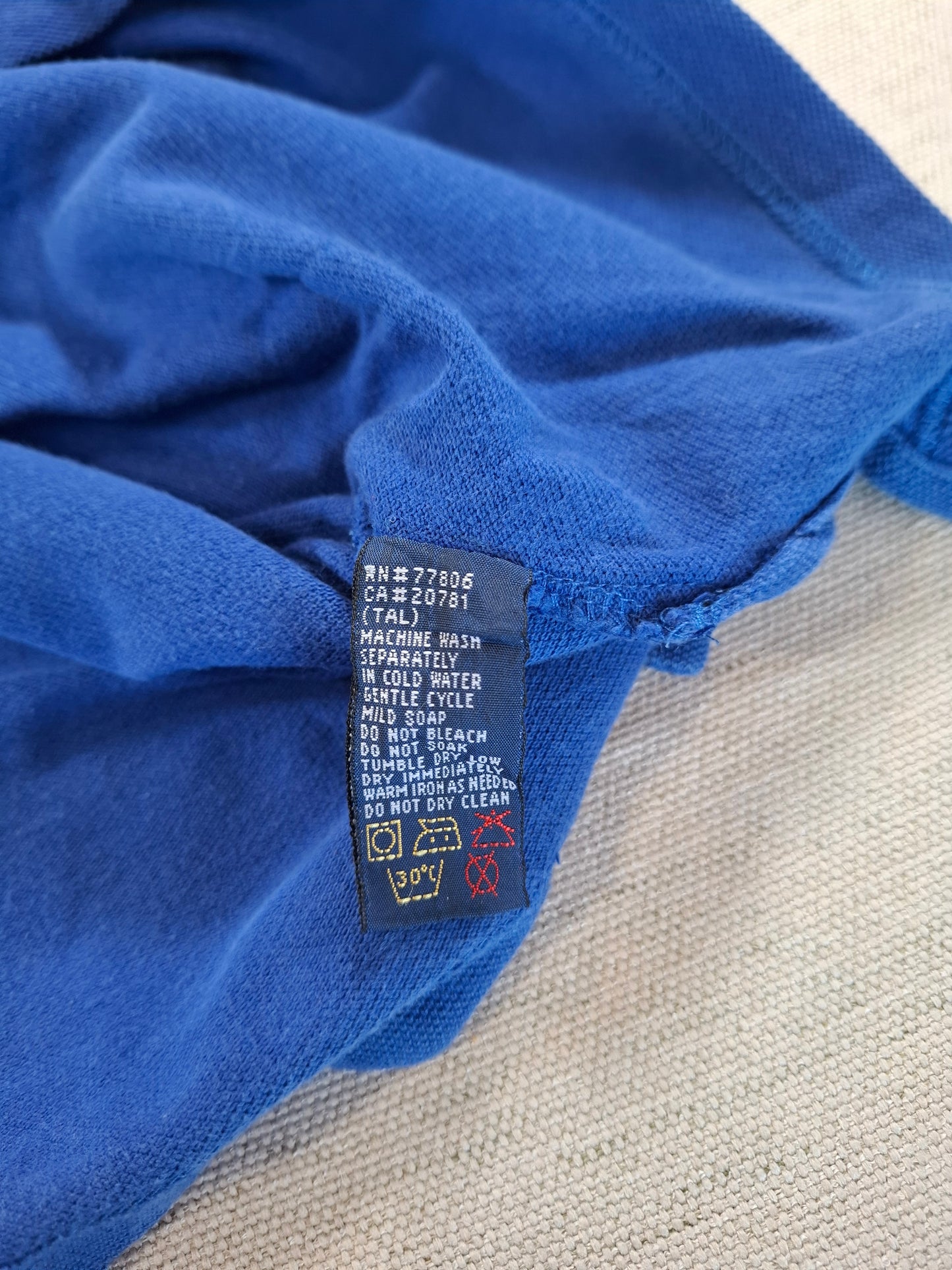 001245 Tommy Hilfiger Polo shirt size XXL Blue