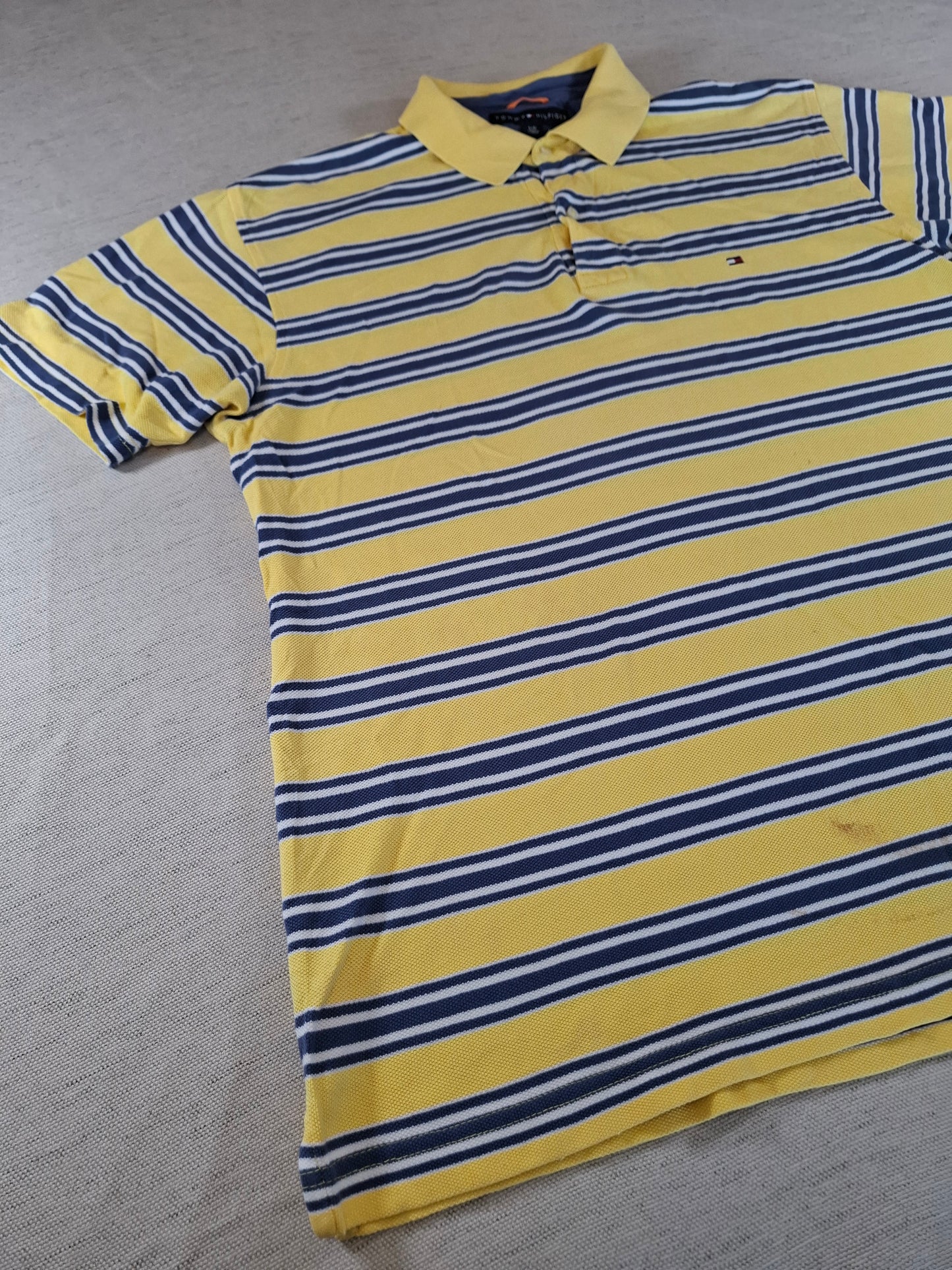 001246 Tommy Hilfiger Polo shirt size L Yellow/ Bue