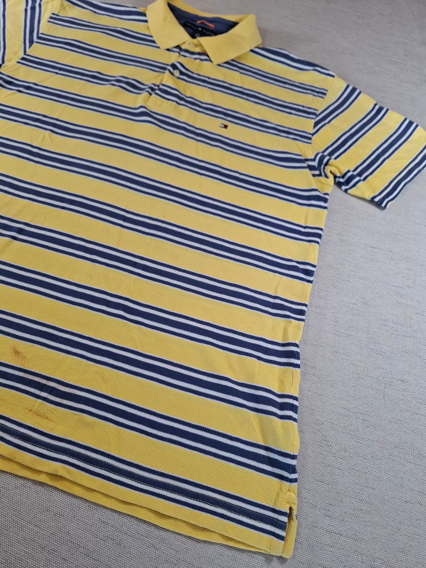 001246 Tommy Hilfiger Polo shirt size L Yellow/ Bue