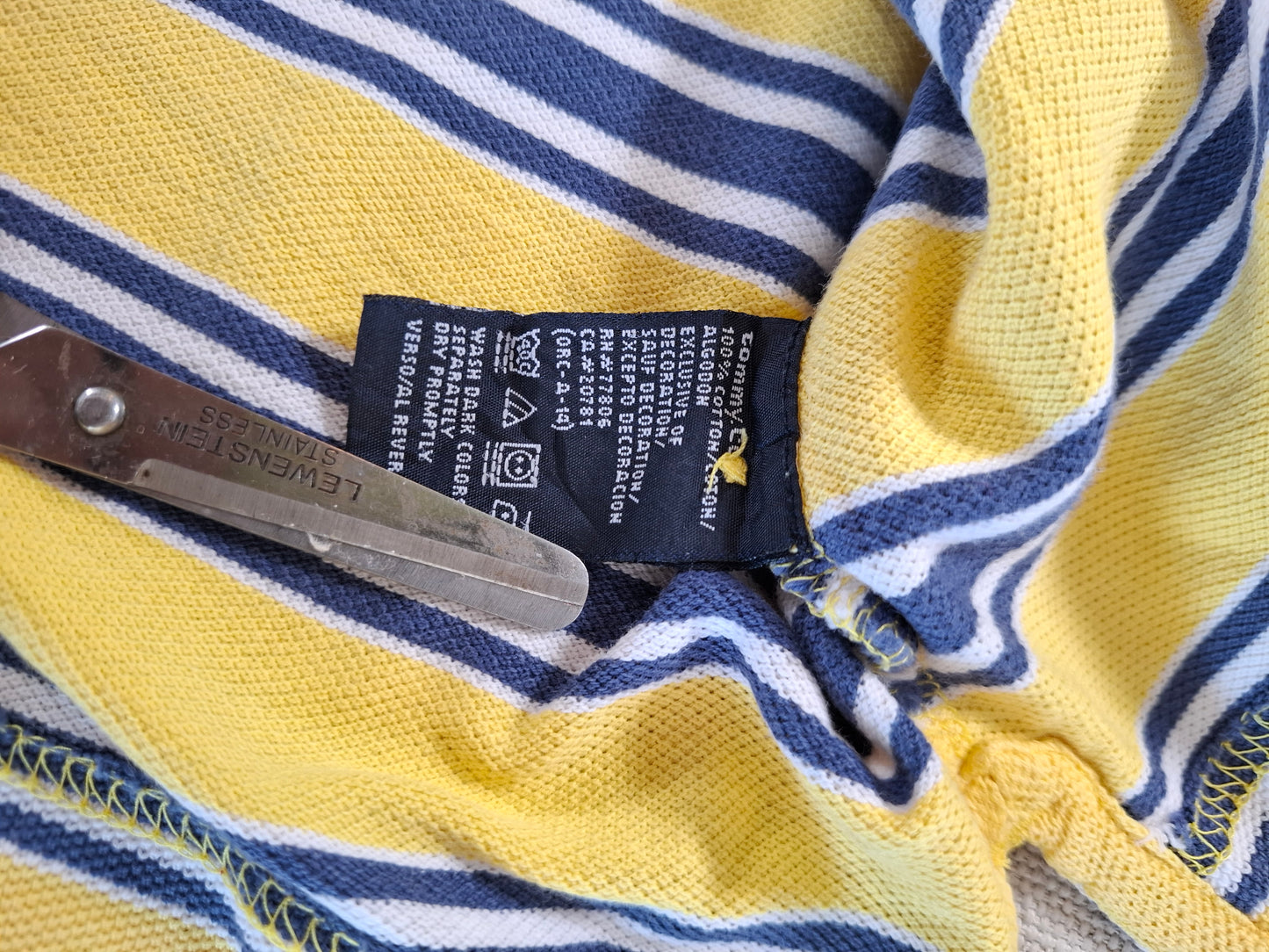 001246 Tommy Hilfiger Polo shirt size L Yellow/ Bue