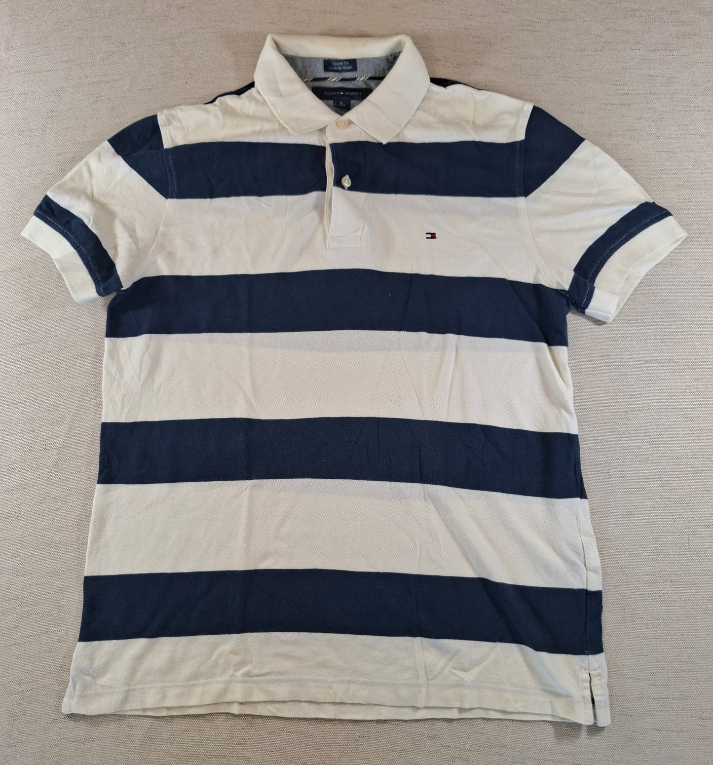 001247 Tommy Hilfiger Polo shirt size M Blue/ White checkered