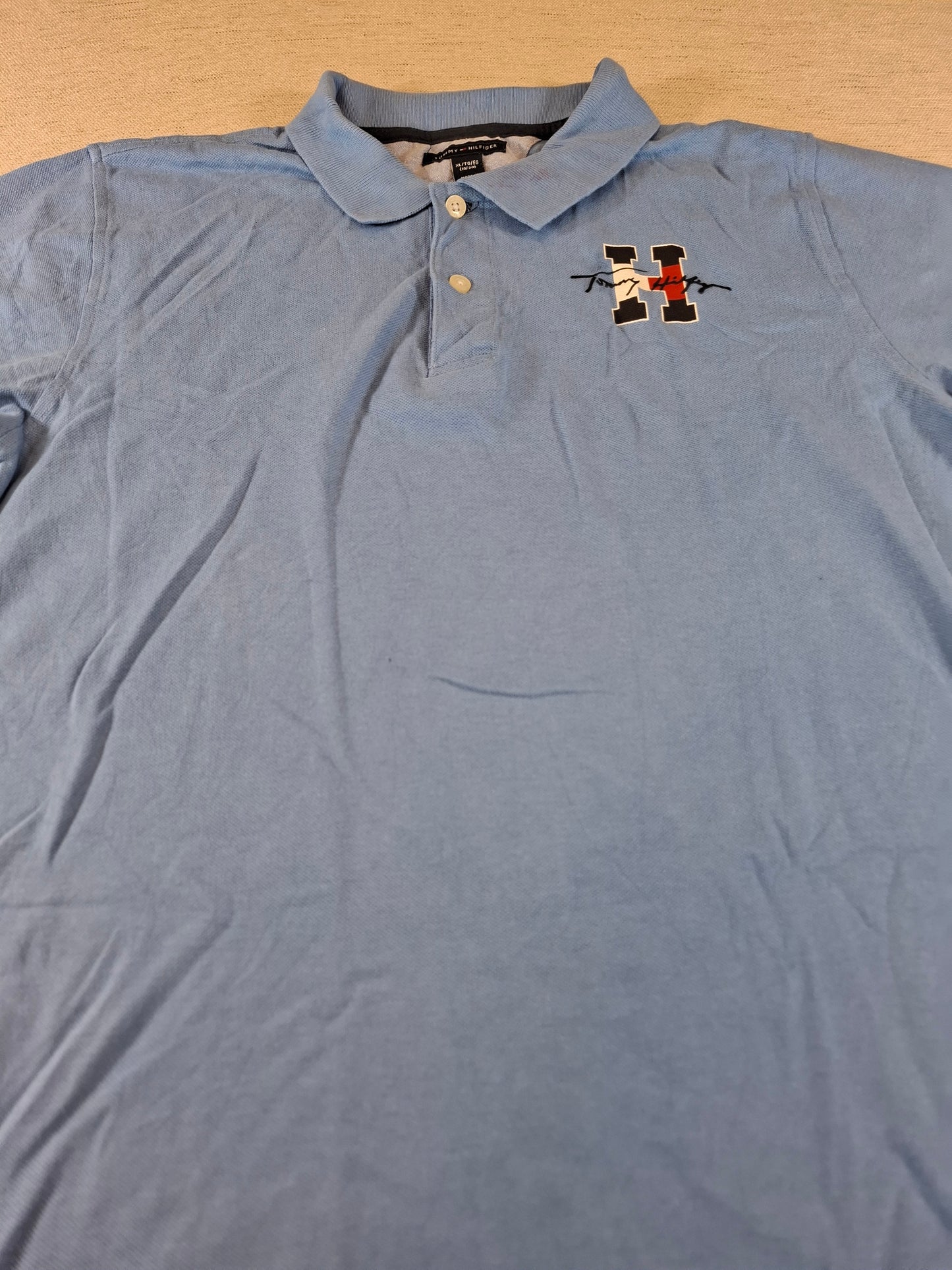 001250 Tommy Hilfiger Polo shirt size KXL/ 18/20y Light Blue