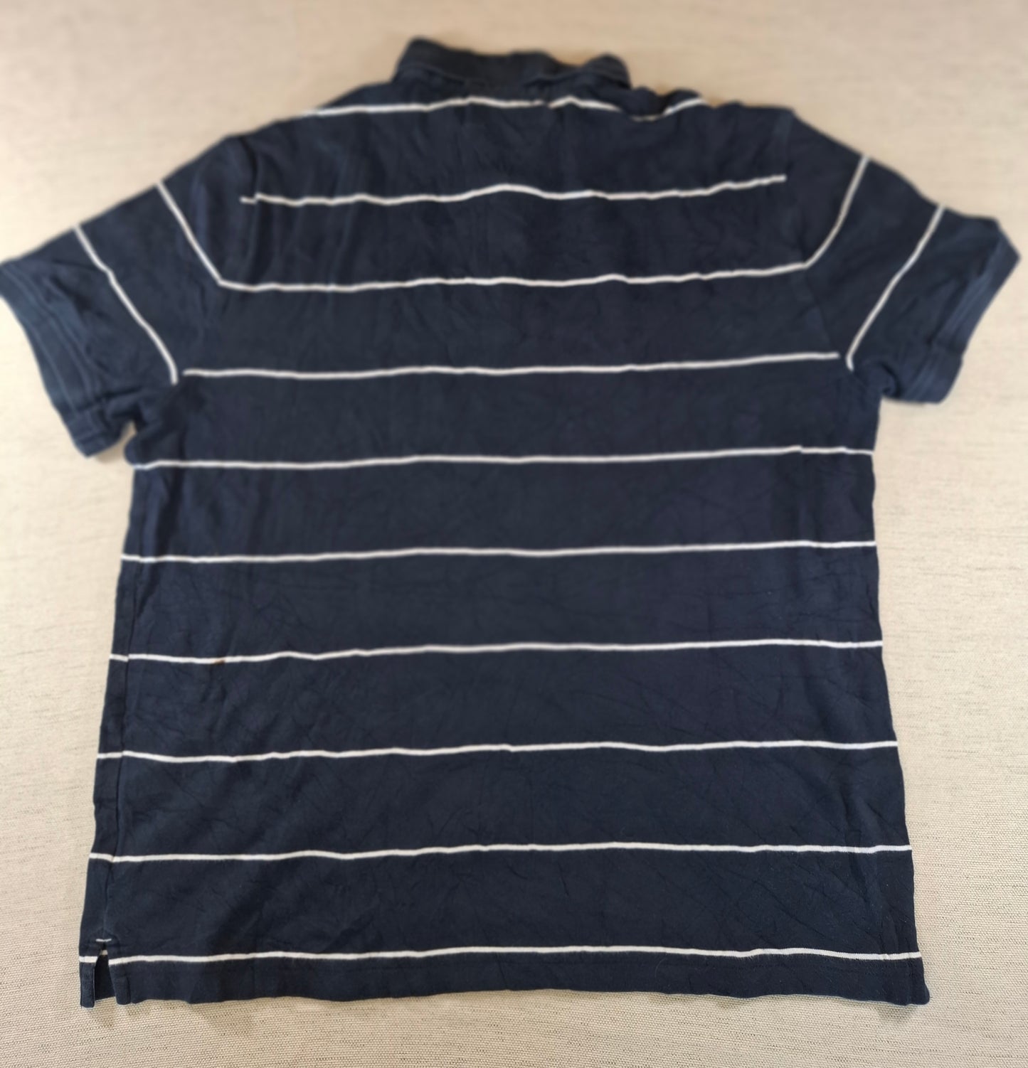 001253 Tommy Hilfiger Polo shirt size XL Navy/ White striped