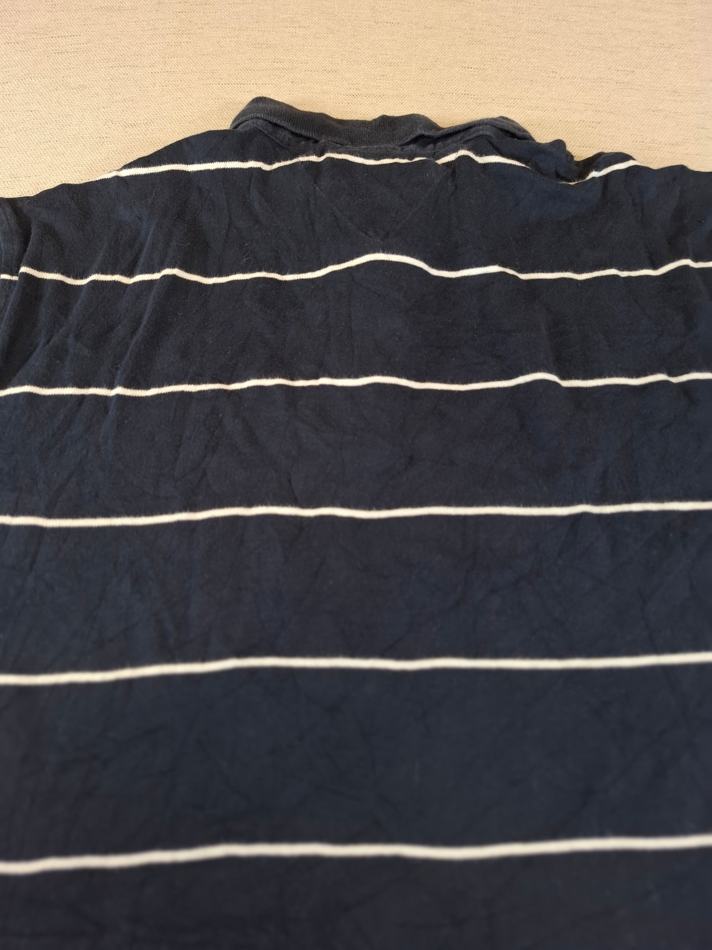 001253 Tommy Hilfiger Polo shirt size XL Navy/ White striped