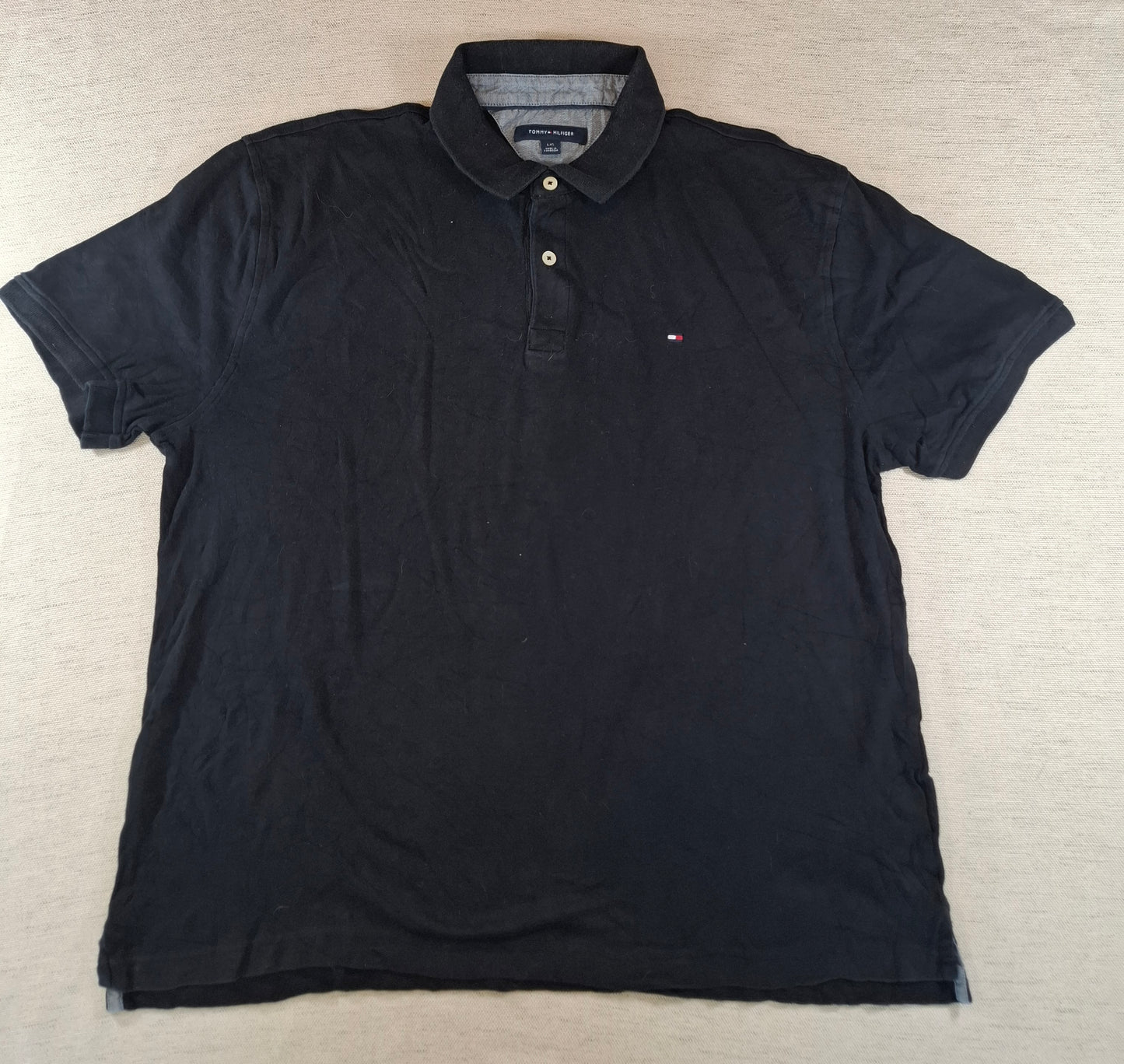 001255 Tommy Hilfiger Polo shirt size L Black