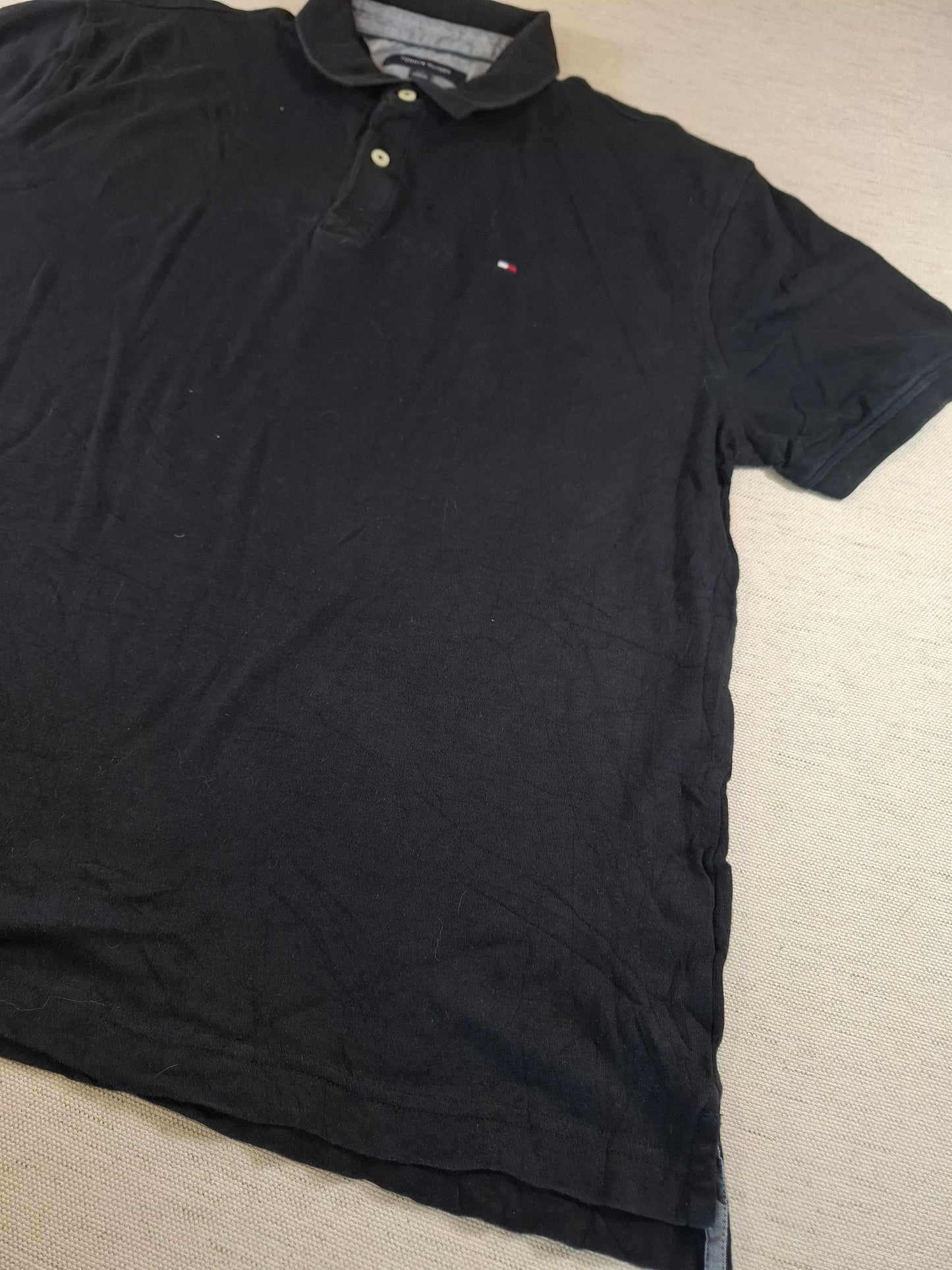 001255 Tommy Hilfiger Polo shirt size L Black