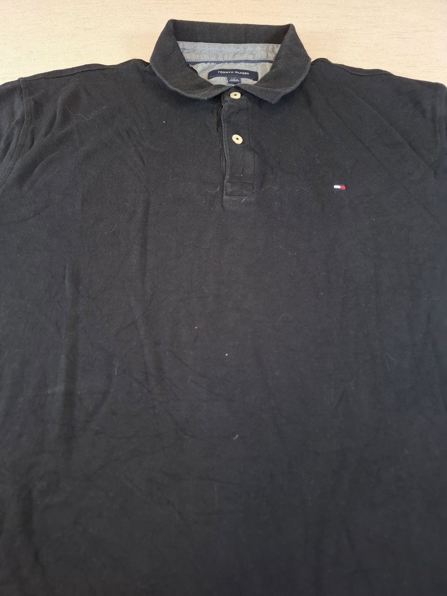 001255 Tommy Hilfiger Polo shirt size L Black