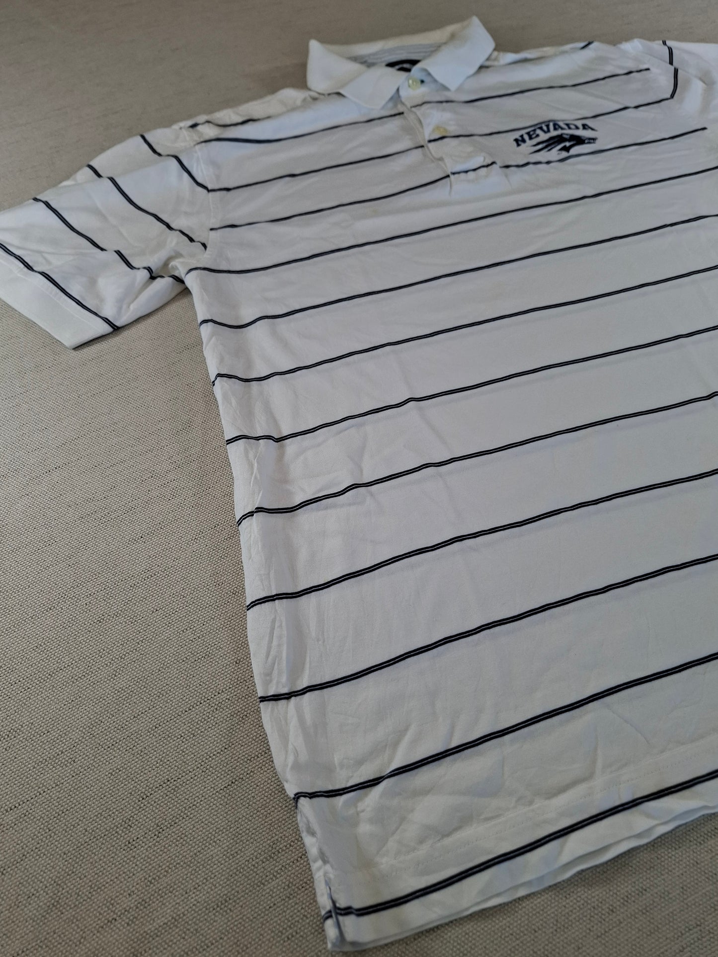 001256 Tommy Hilfiger Polo shirt size M White/ Navy