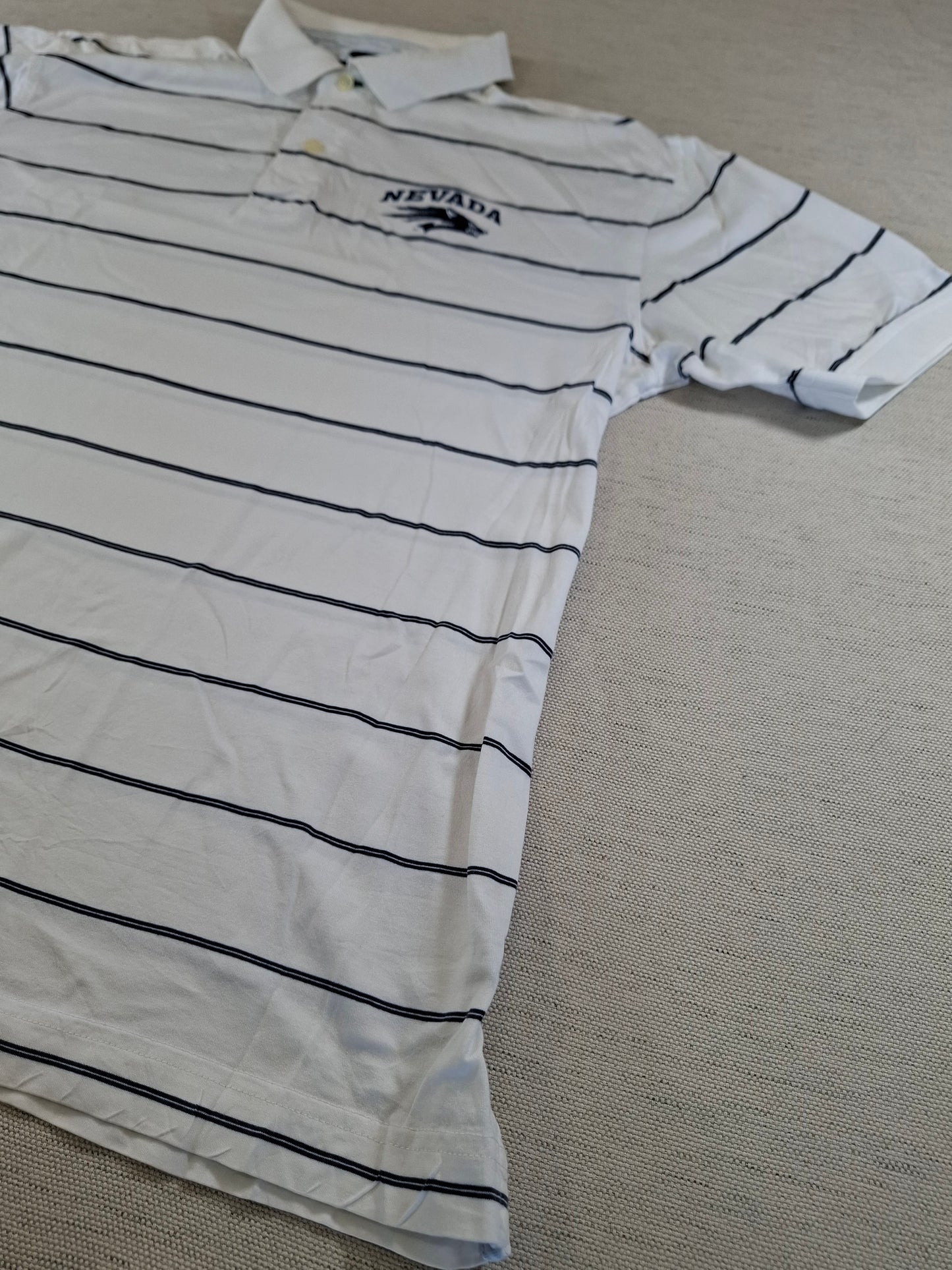 001256 Tommy Hilfiger Polo shirt size M White/ Navy