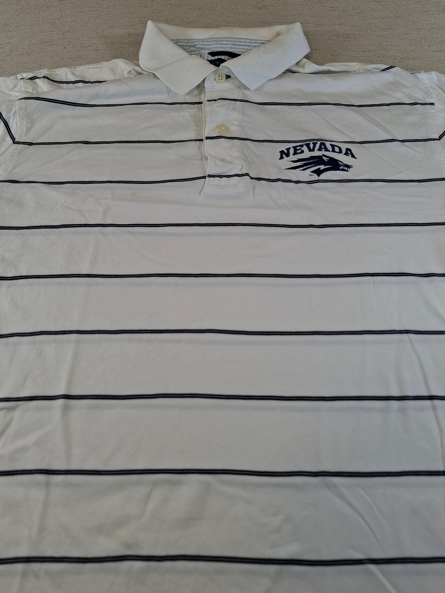 001256 Tommy Hilfiger Polo shirt size M White/ Navy