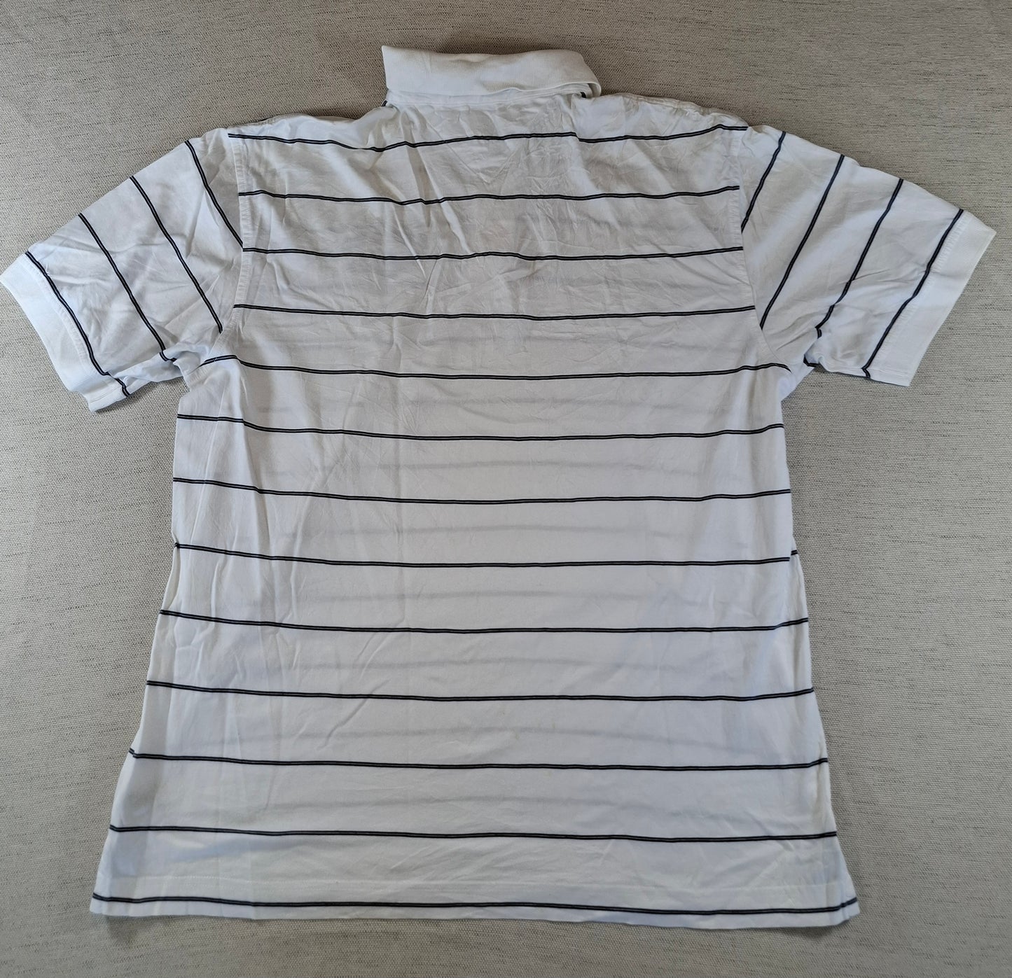 001256 Tommy Hilfiger Polo shirt size M White/ Navy