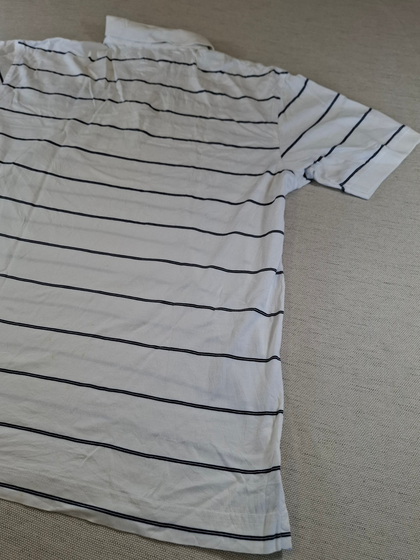 001256 Tommy Hilfiger Polo shirt size M White/ Navy