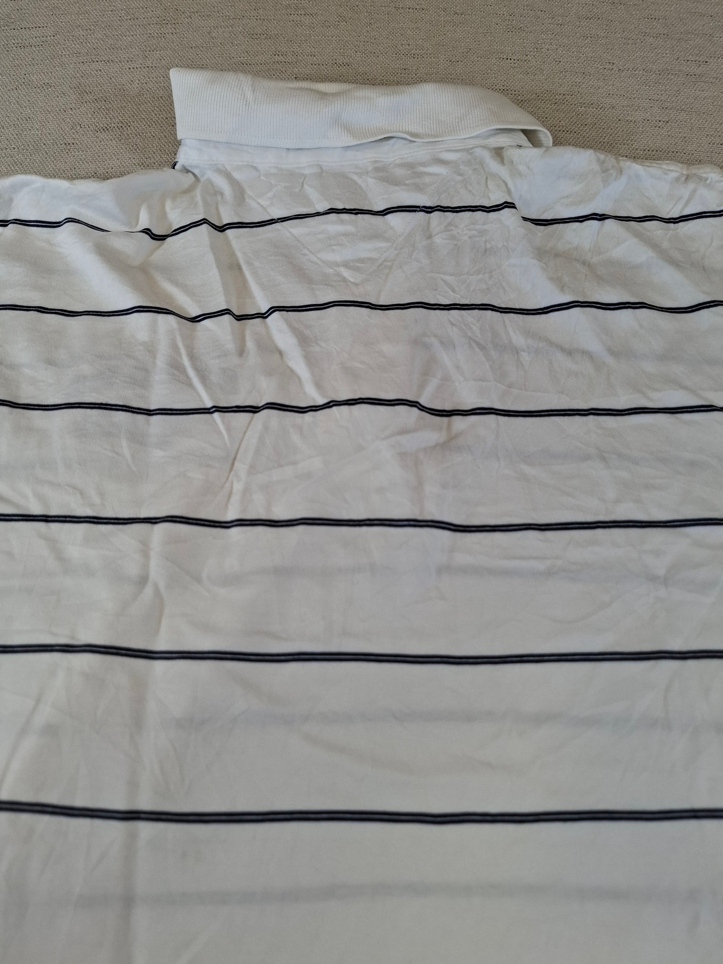 001256 Tommy Hilfiger Polo shirt size M White/ Navy