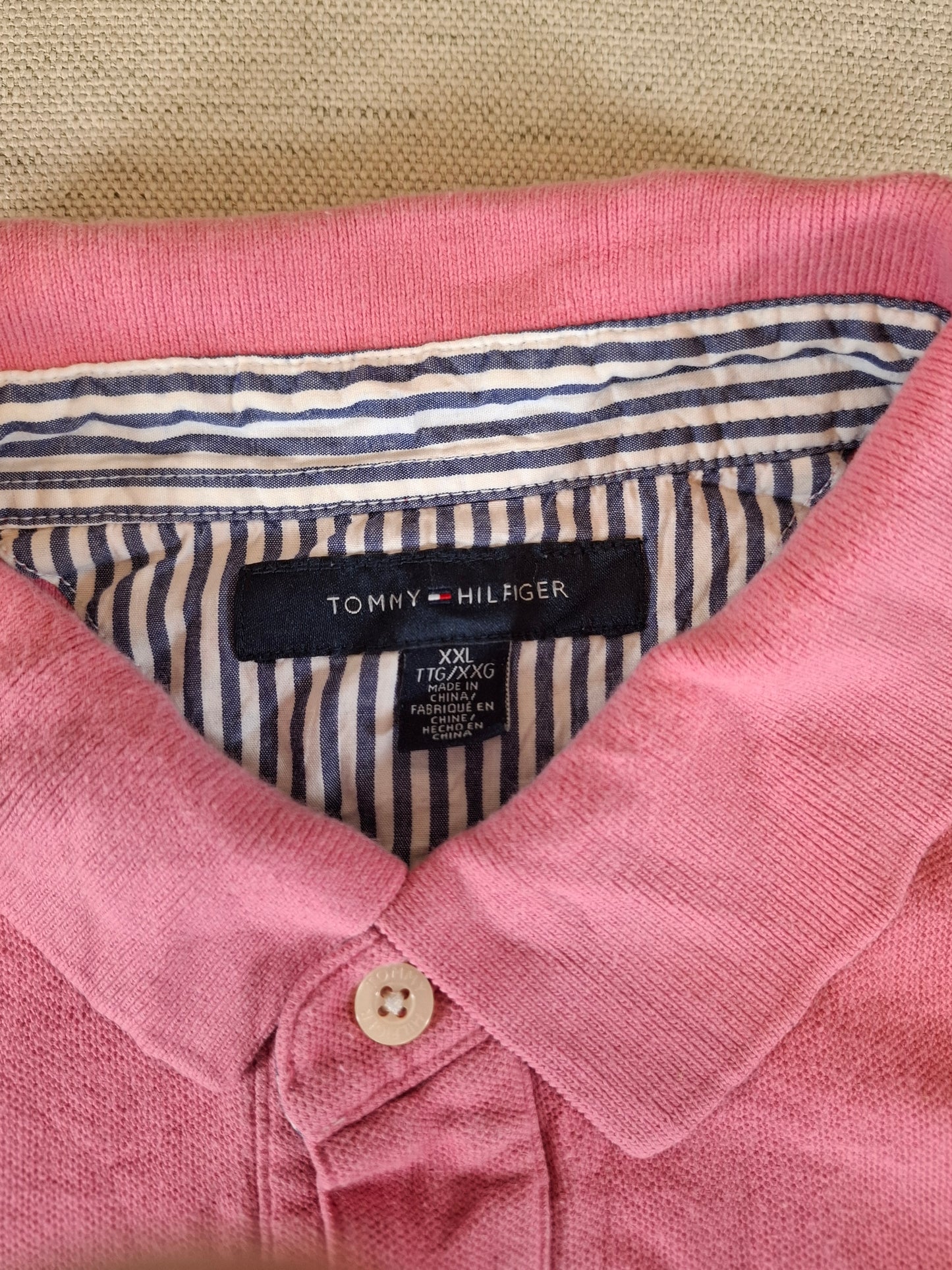 001257 Tommy Hilfiger Polo shirt size XXL Pink