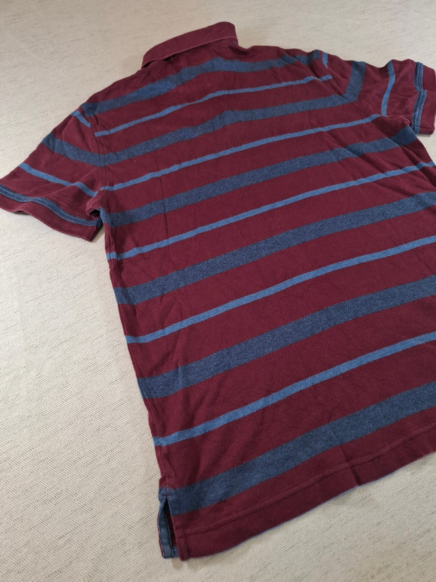 001258 Tommy Hilfiger Polo shirt size L Burgundy/ Blue