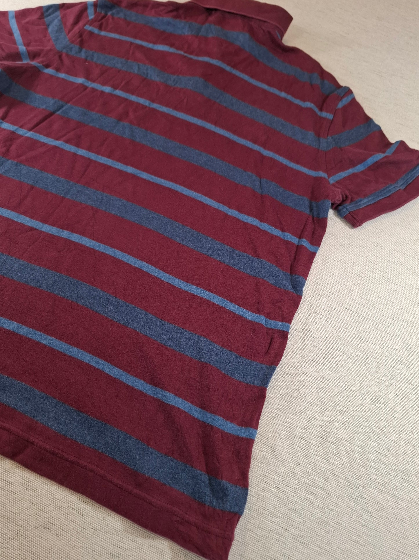 001258 Tommy Hilfiger Polo shirt size L Burgundy/ Blue
