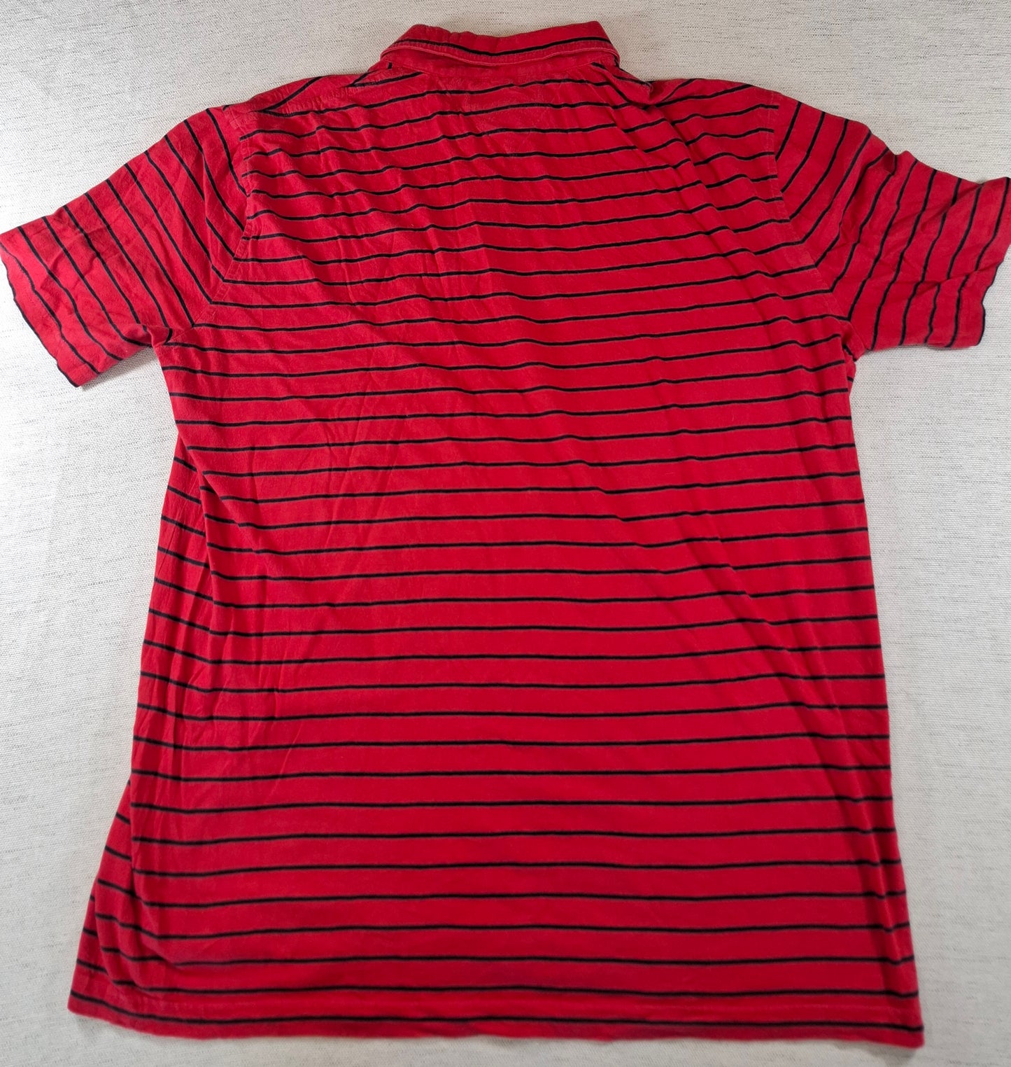 001259 Tommy Hilfiger Polo shirt size XXL Red/ Navy striped