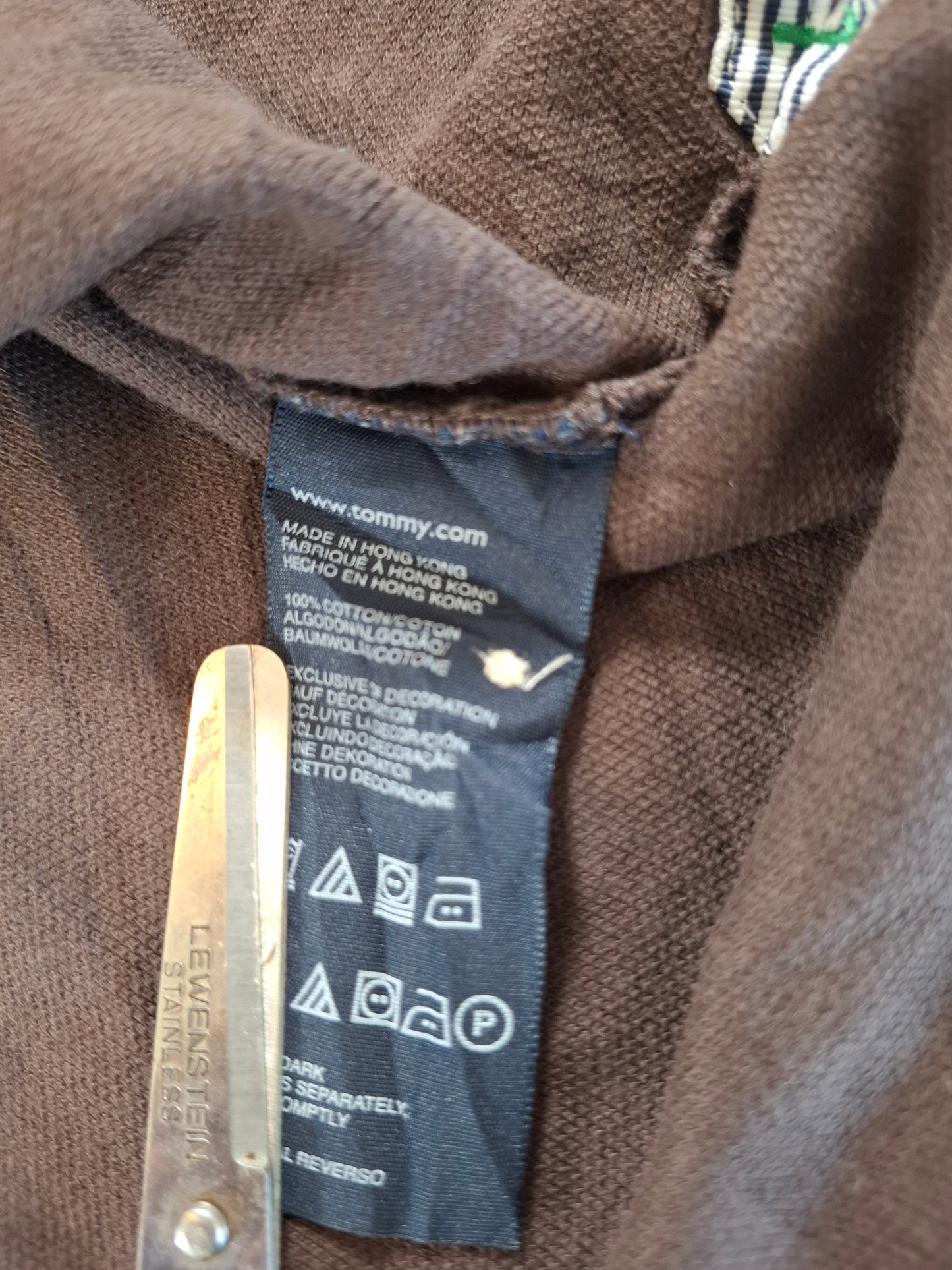 001260 Tommy Hilfiger Polo shirt size M Brown