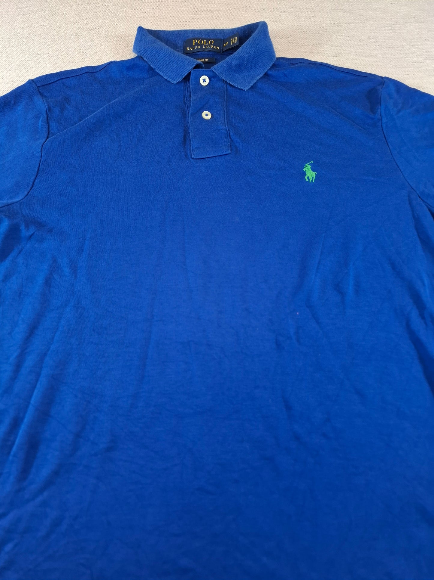 001264 Polo Ralph Lauren Polo shirt size S Blue + Green pony