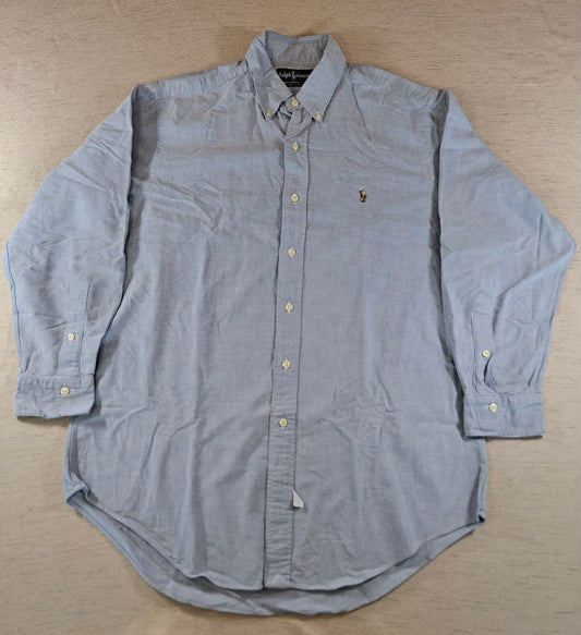 001266 Polo Ralph Lauren Button down shirt size 16-32 Light Blue