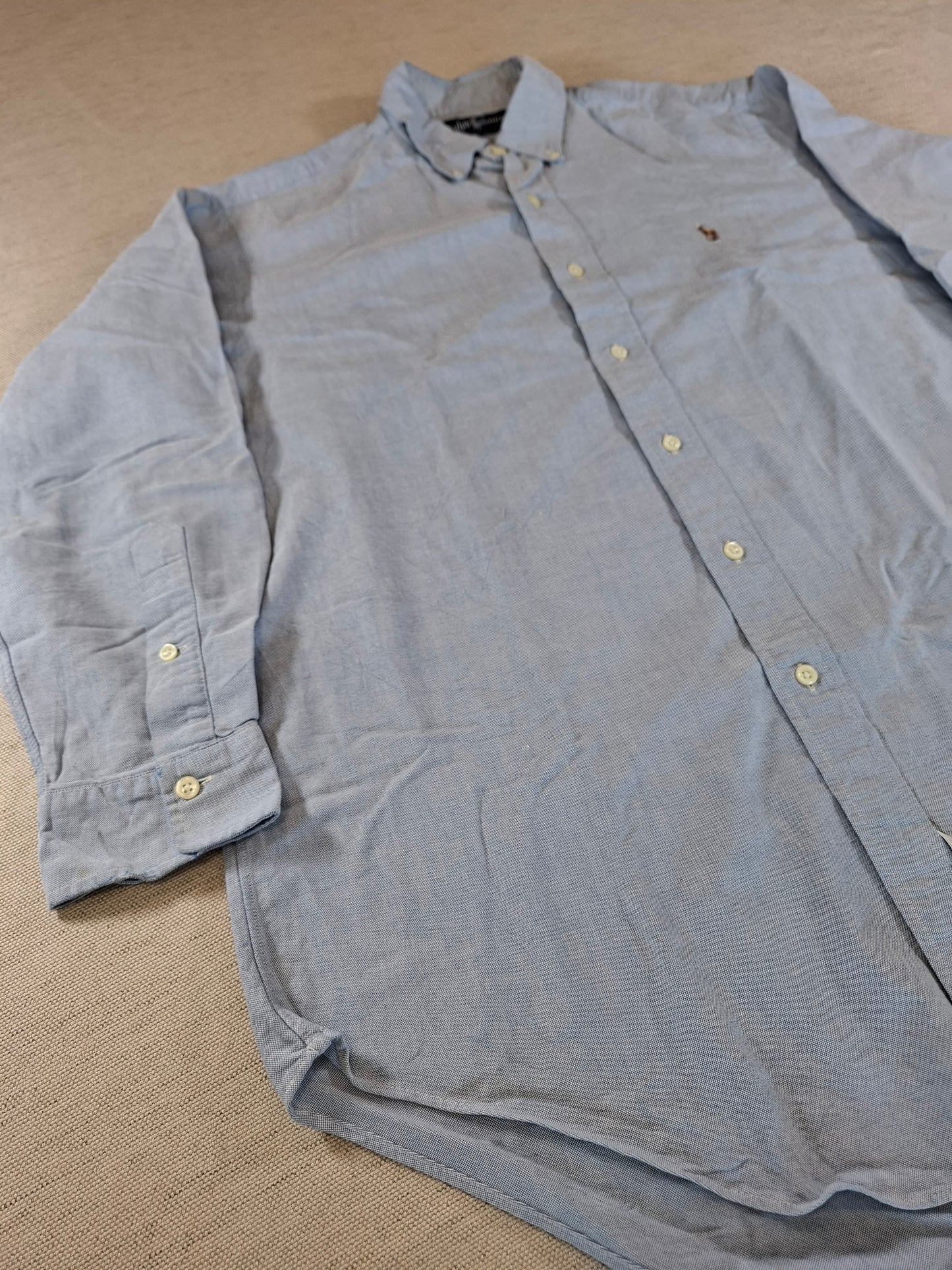001266 Polo Ralph Lauren Button down shirt size 16-32 Light Blue