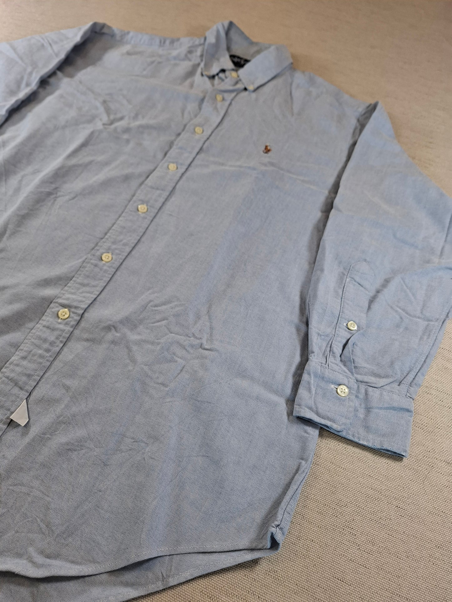 001266 Polo Ralph Lauren Button down shirt size 16-32 Light Blue