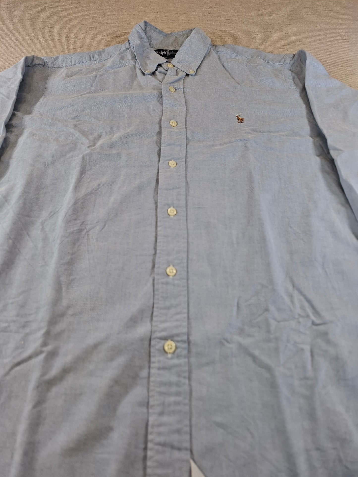 001266 Polo Ralph Lauren Button down shirt size 16-32 Light Blue