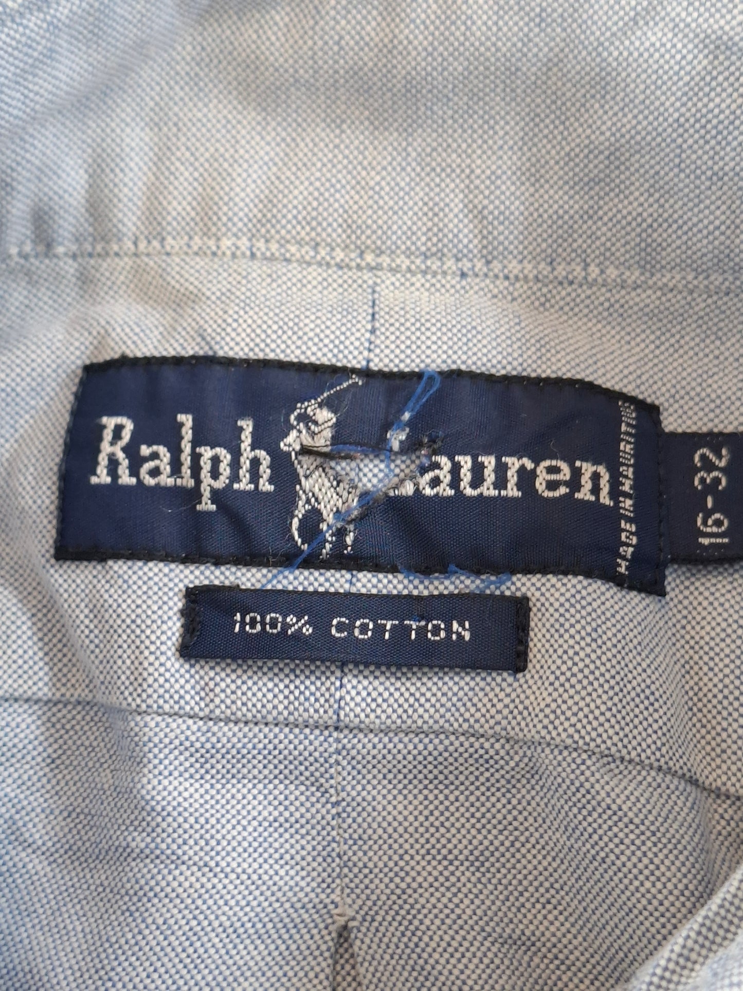 001266 Polo Ralph Lauren Button down shirt size 16-32 Light Blue