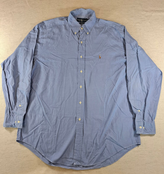 001267 Polo Ralph Lauren Button down shirt size 34/35 16-50 Light Blue