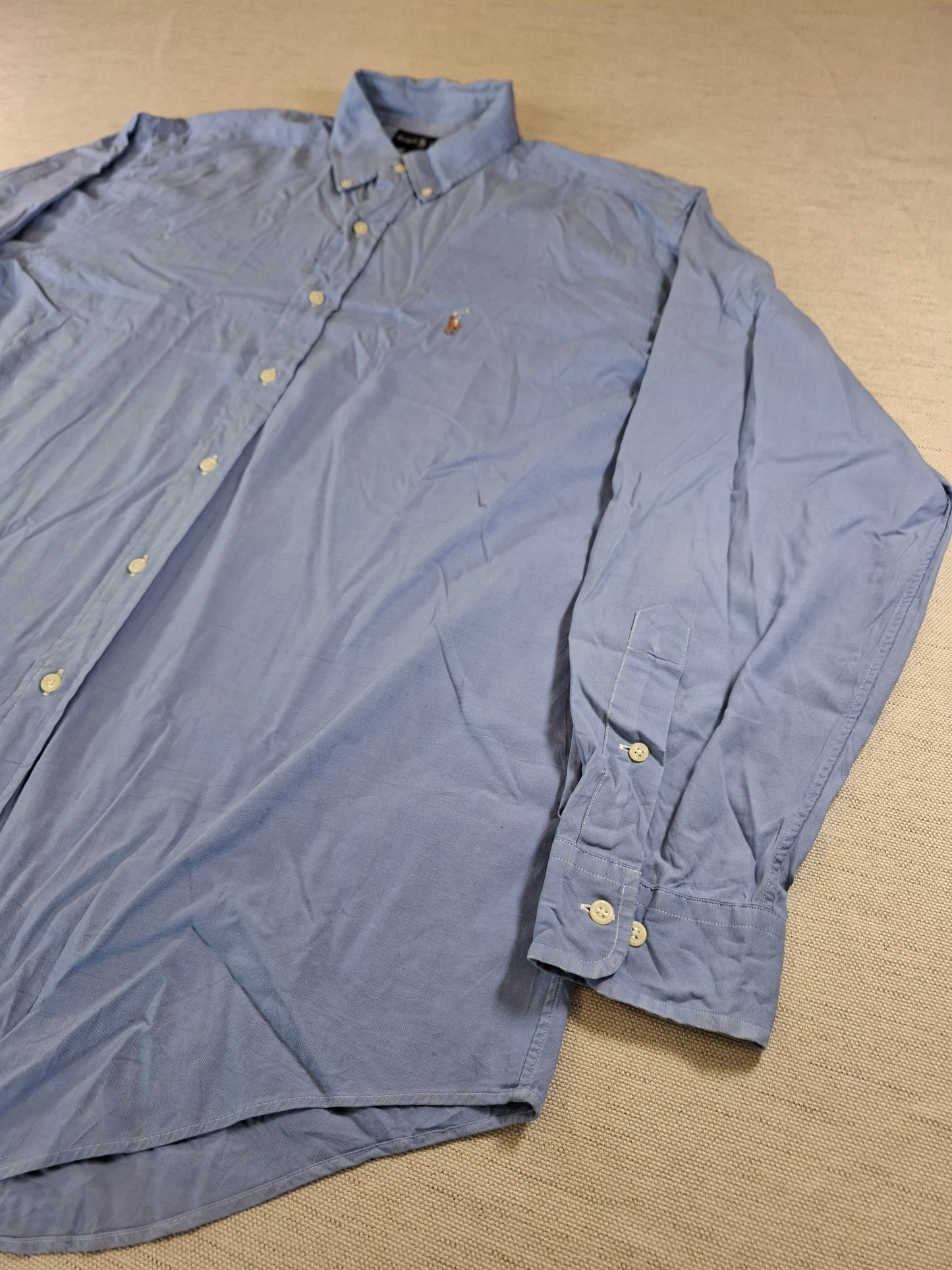 001267 Polo Ralph Lauren Button down shirt size 34/35 16-50 Light Blue